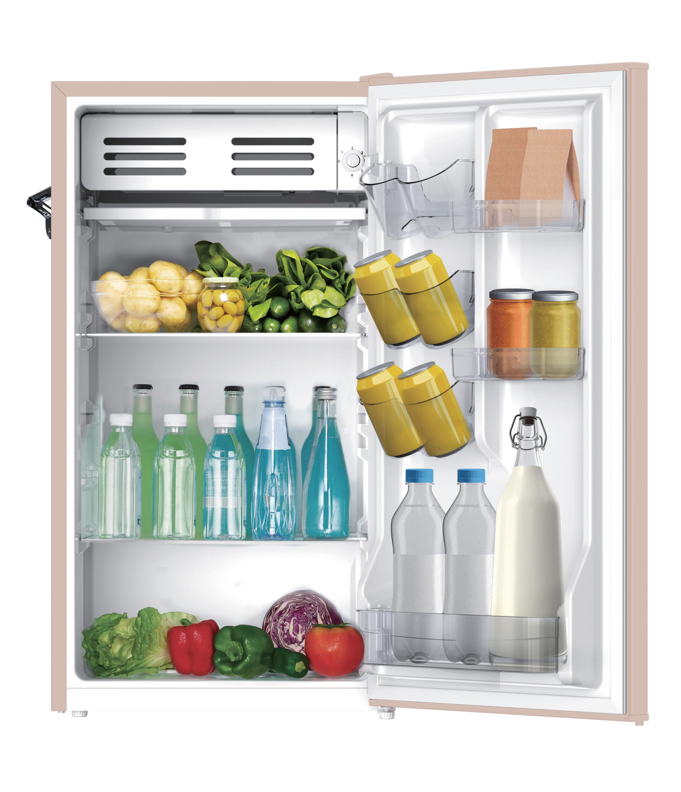 Refrigerador Mini de 3.2 pies cúbicos con congelador (Coral)