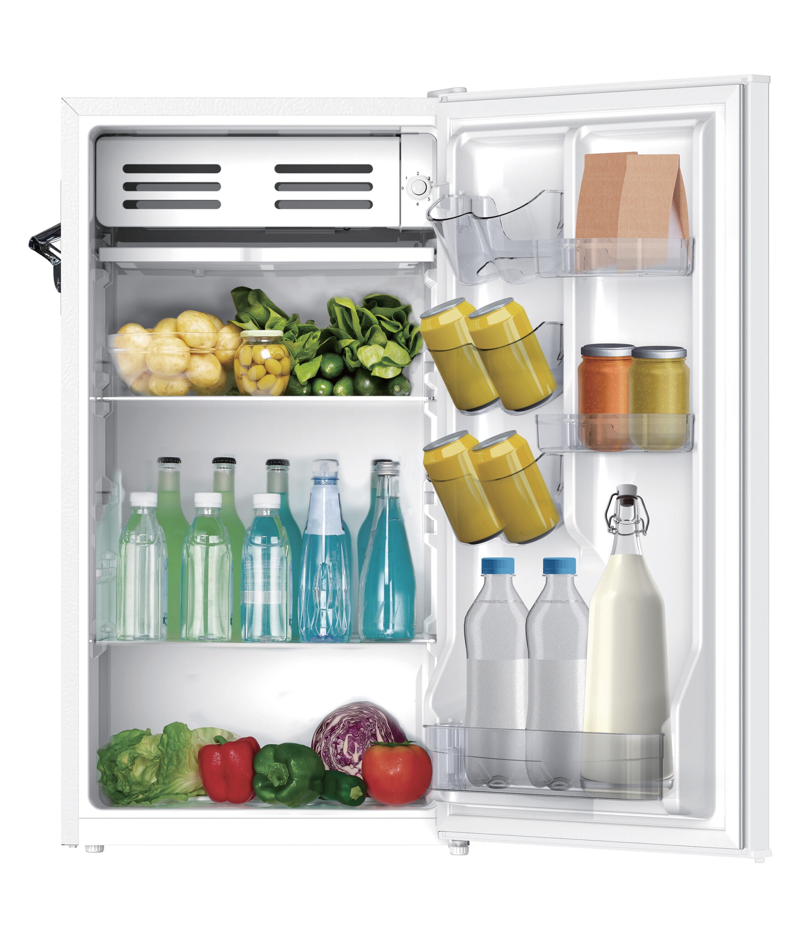 Mini refrigerador Frigidaire de 3.2 pies cúbicos con congelador (blanco) EFR376-BLANCO