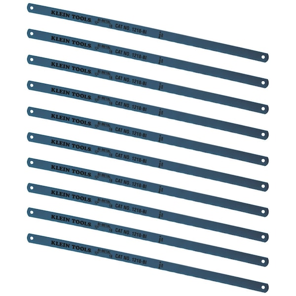 Klein Tools Bi-Metal Blades, 18 TPI, 12-Inch, 10-Pack - 1218BI-P