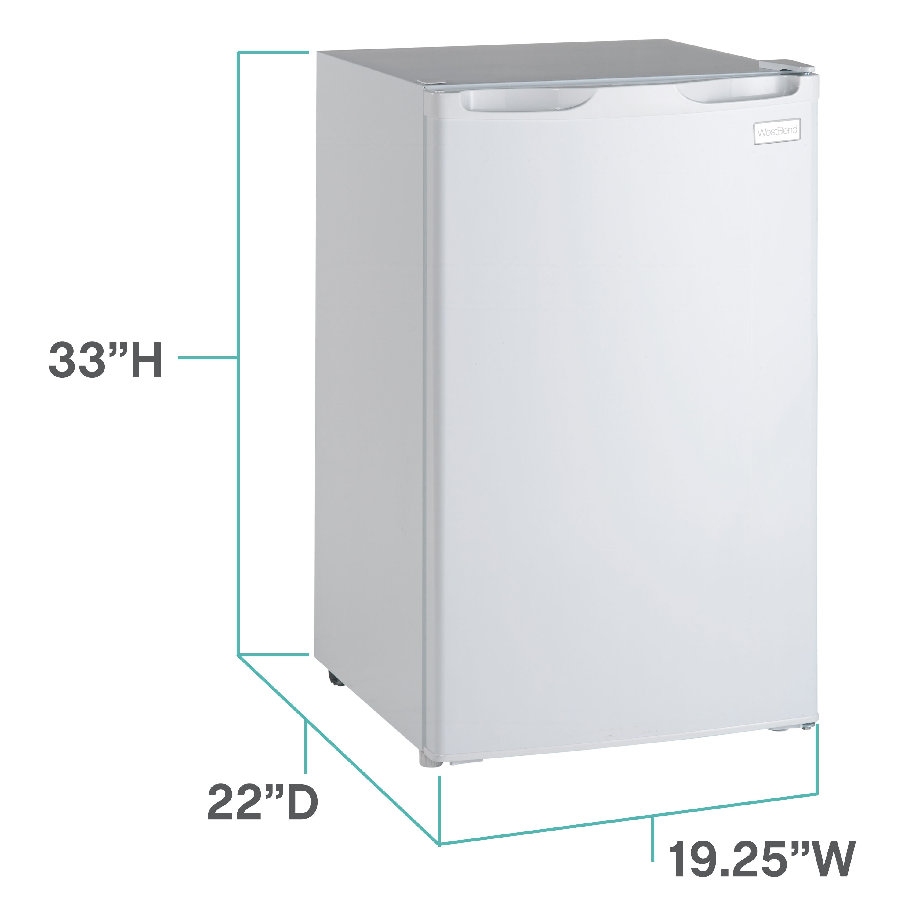 Refrigerador mini de 4.4 pies cúbicos con congelador (blanco) ENERGY STAR de West Bend