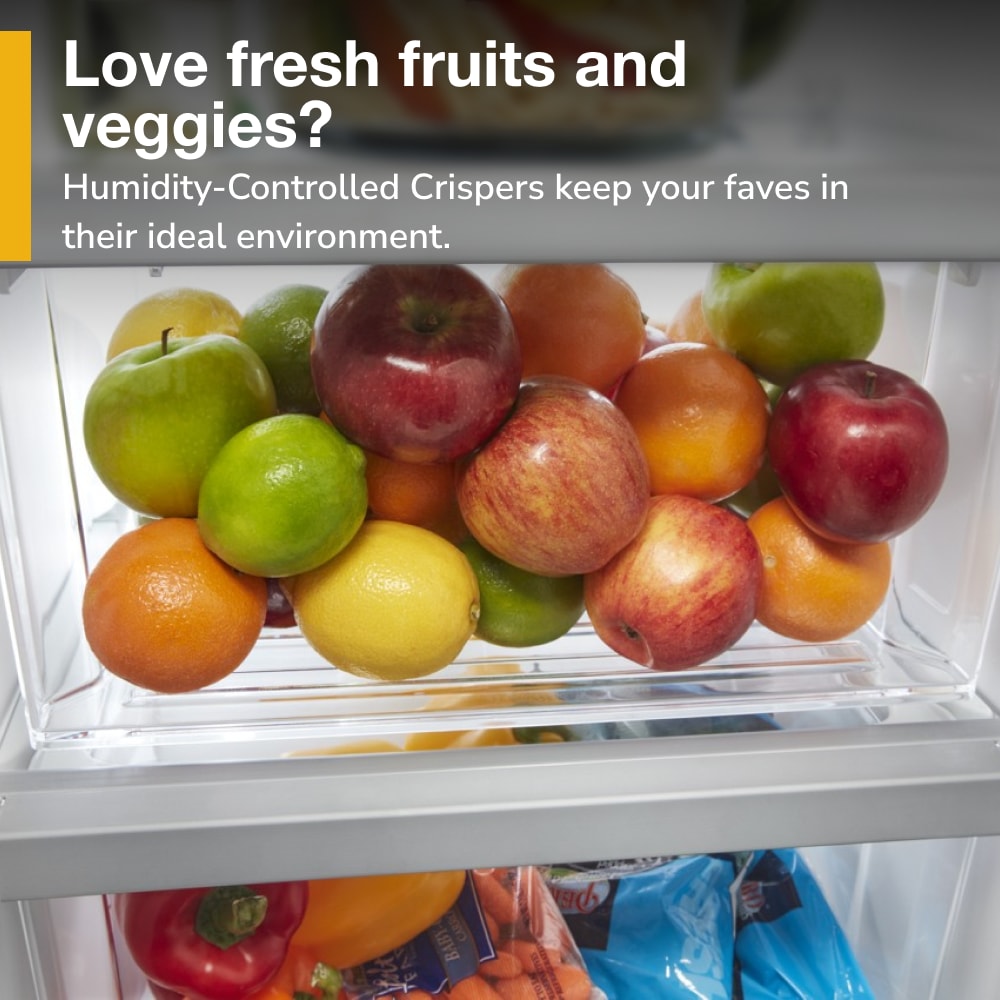 Refrigerador de 24.6 pies cúbicos con dispensador de hielo y agua (Acero inoxidable resistente a huellas dactilares) de lado a lado Whirlpool WRS315SDHZ