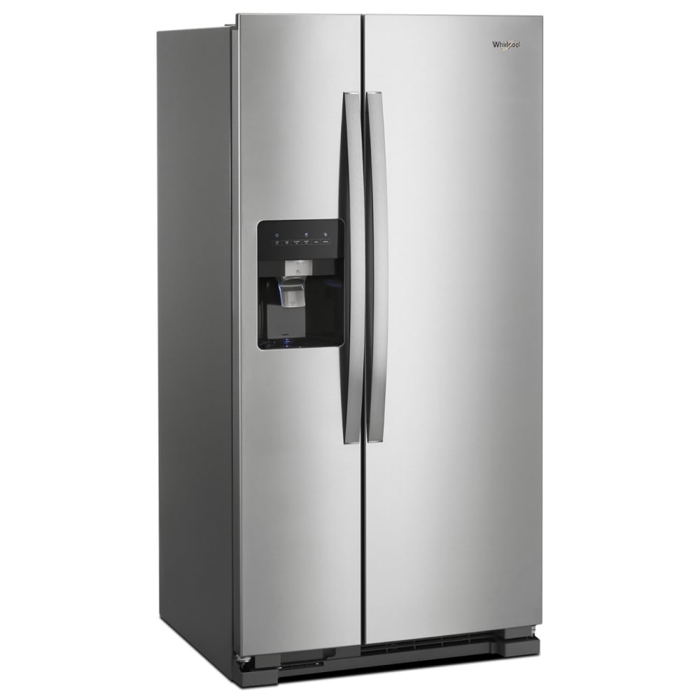 Refrigerador de 24.6 pies cúbicos con dispensador de hielo y agua (Acero inoxidable resistente a huellas dactilares) de lado a lado Whirlpool WRS315SDHZ