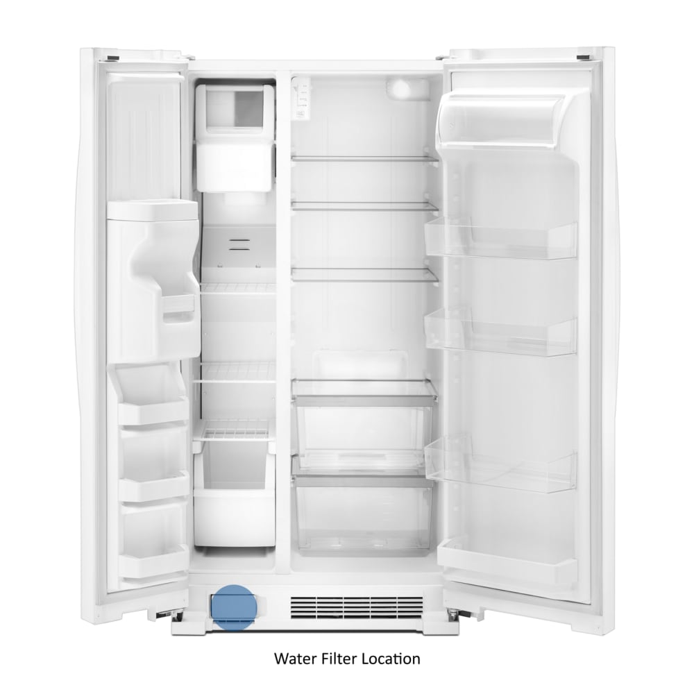 Refrigerador Side-by-Side de 24.6 pies cúbicos con Fabricador de Hielo, Dispensador de Agua e Hielo (Blanco)