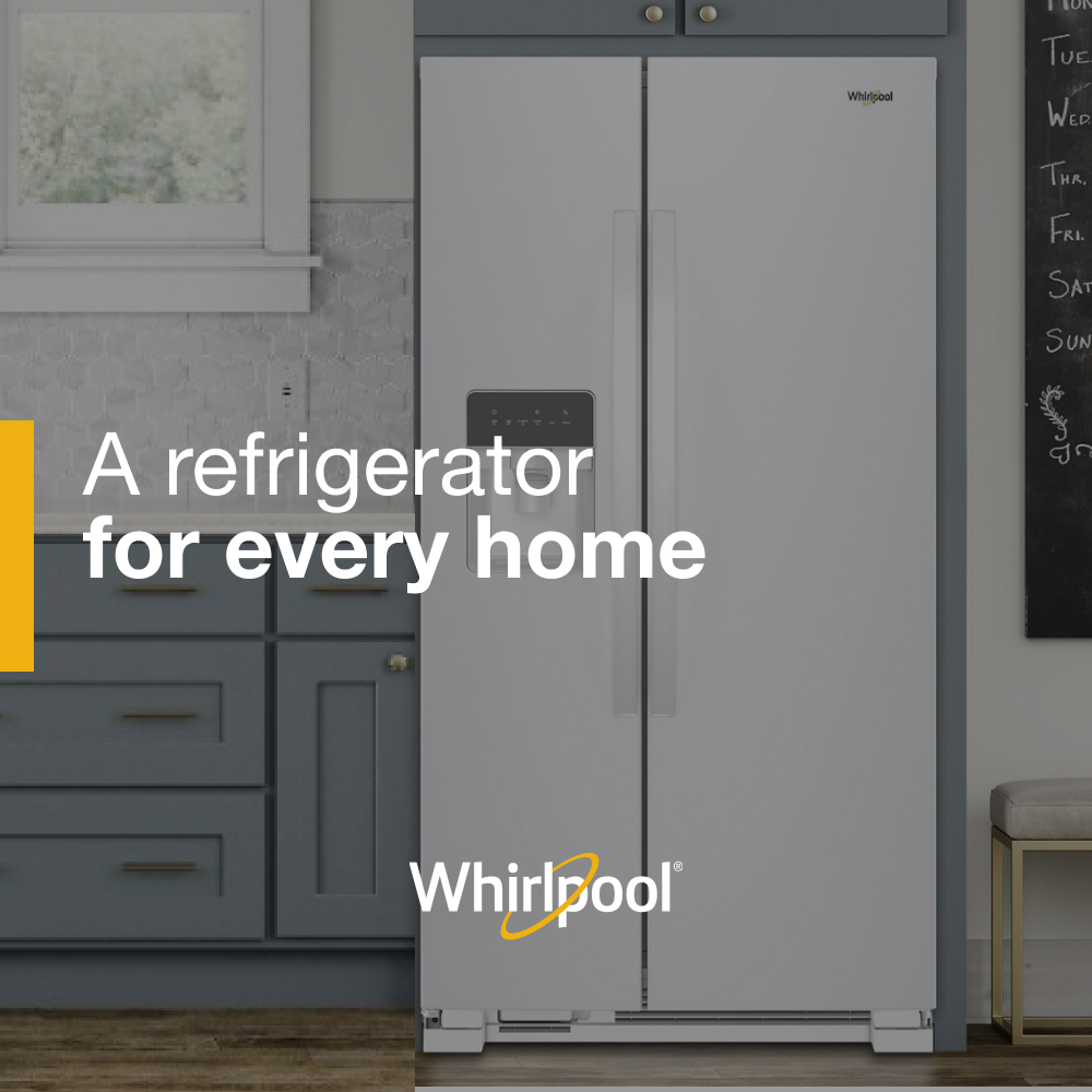 Refrigerador Side-by-Side de 24.6 pies cúbicos con Fabricador de Hielo, Dispensador de Agua e Hielo (Blanco)