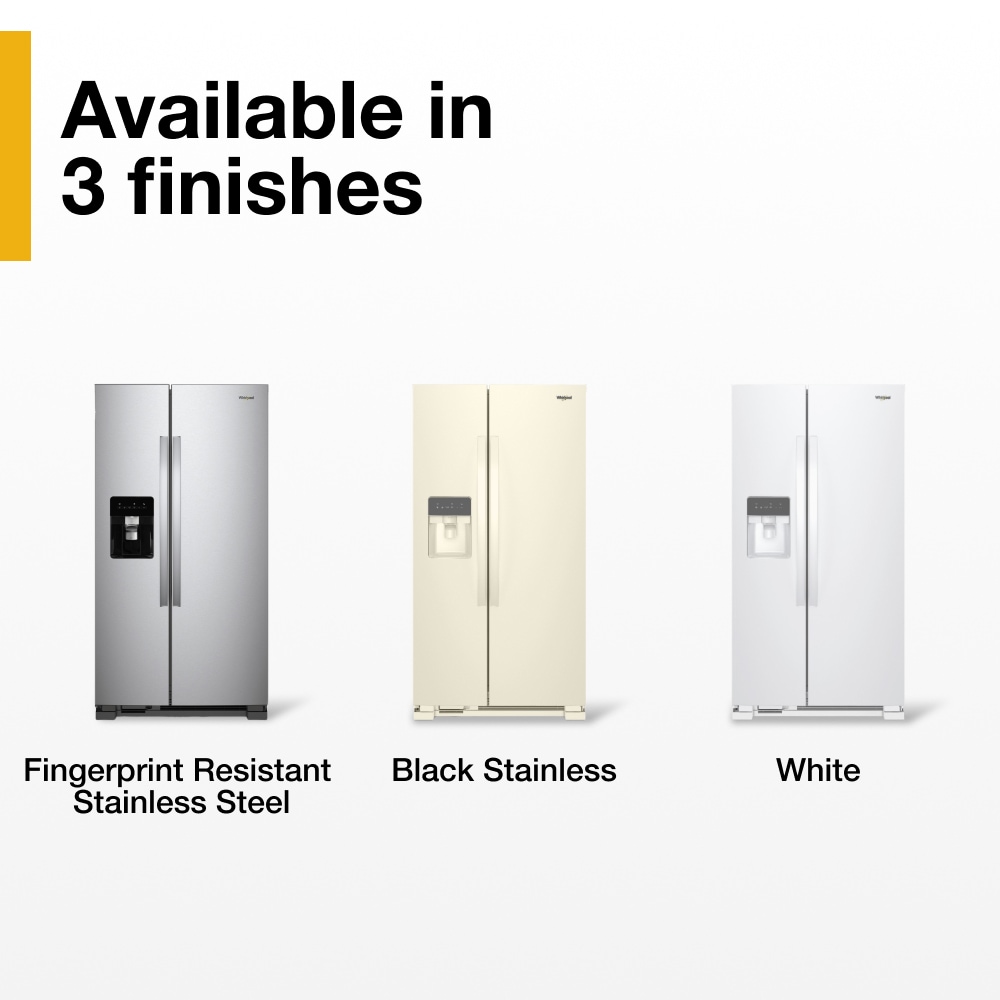 Refrigerador Side-by-Side de 24.6 pies cúbicos con Fabricador de Hielo, Dispensador de Agua e Hielo (Blanco)