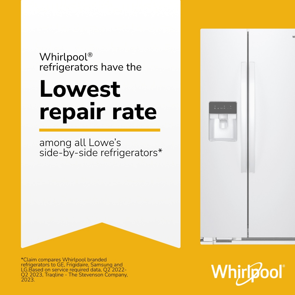Refrigerador Side-by-Side de 24.6 pies cúbicos con Fabricador de Hielo, Dispensador de Agua e Hielo (Blanco)