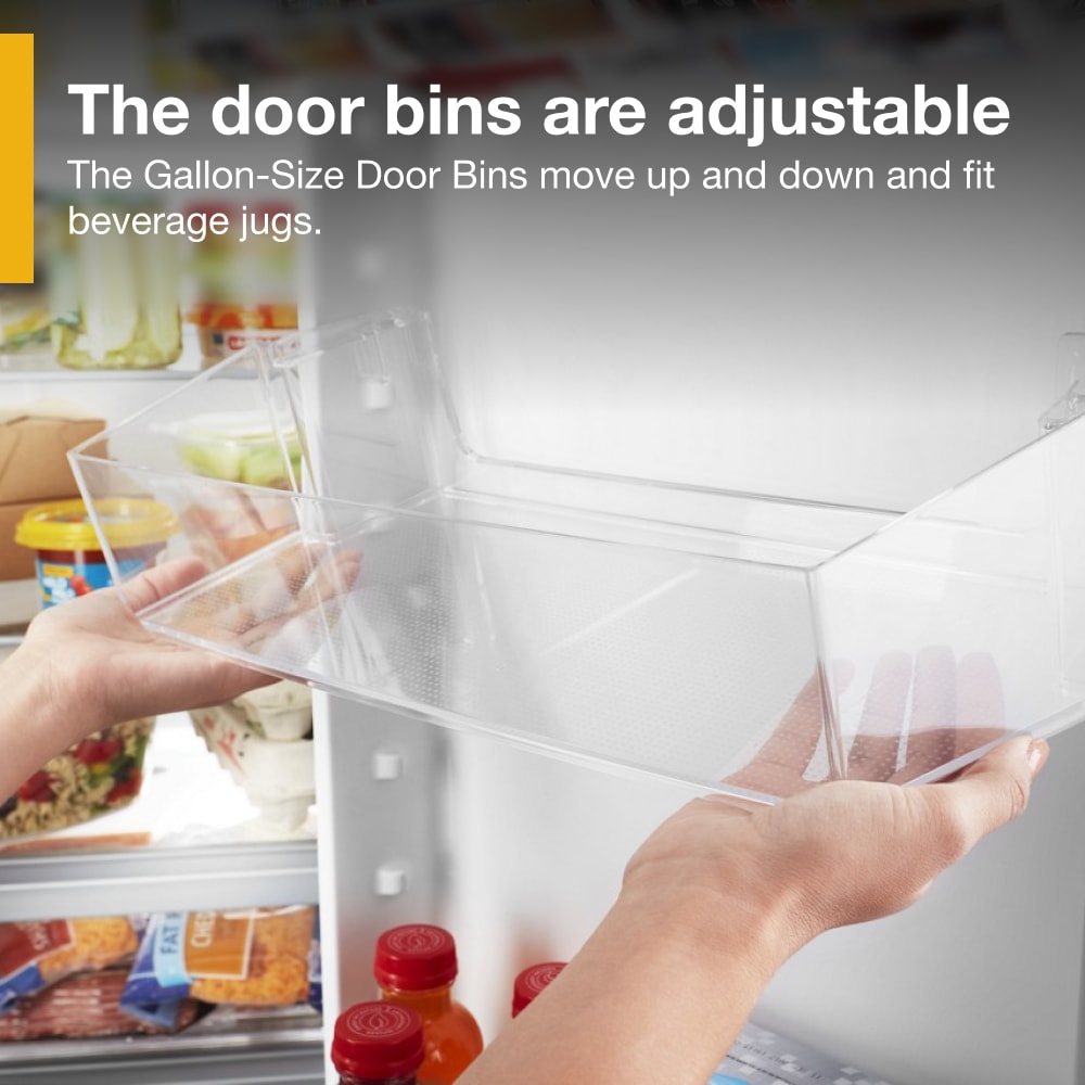 Refrigerador Whirlpool con Organizador de Latas en Puerta 21.4 pies cúbicos con Hielera, Dispensador de Agua y Hielo (Acero Inoxidable a Prueba de Huellas Digitales) WRS321SDHZ