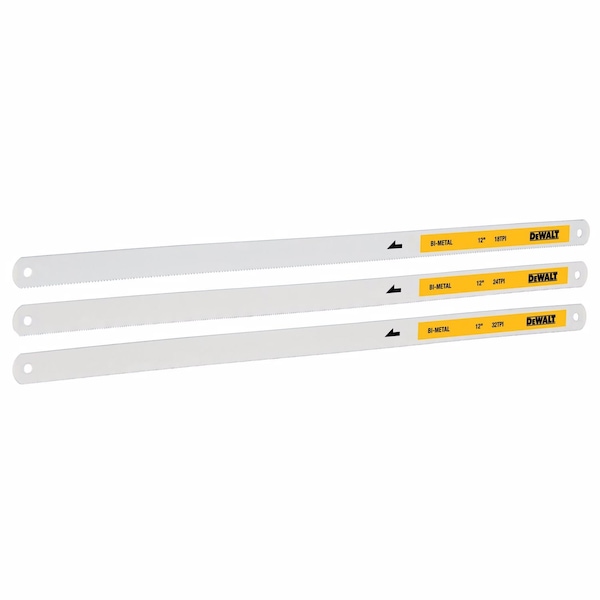 Stanley DeWalt 12 in. Bi-Metal Hacksaw Blade Set 3 pk - DWHT20558