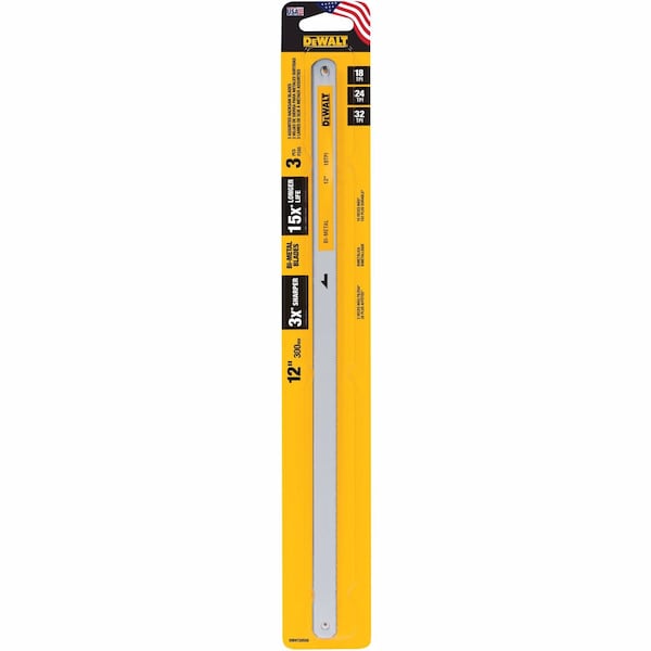 Stanley DeWalt 12 in. Bi-Metal Hacksaw Blade Set 3 pk - DWHT20558
