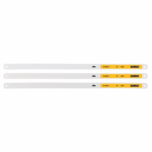 Stanley DeWalt 12 in. Bi-Metal Hacksaw Blade Set 3 pk - DWHT20558