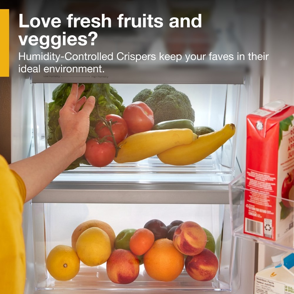 Refrigerador de lado a lado Whirlpool con dispensador de hielo, agua y caddy interior para latas - Blanco 21.4 pies cúbicos