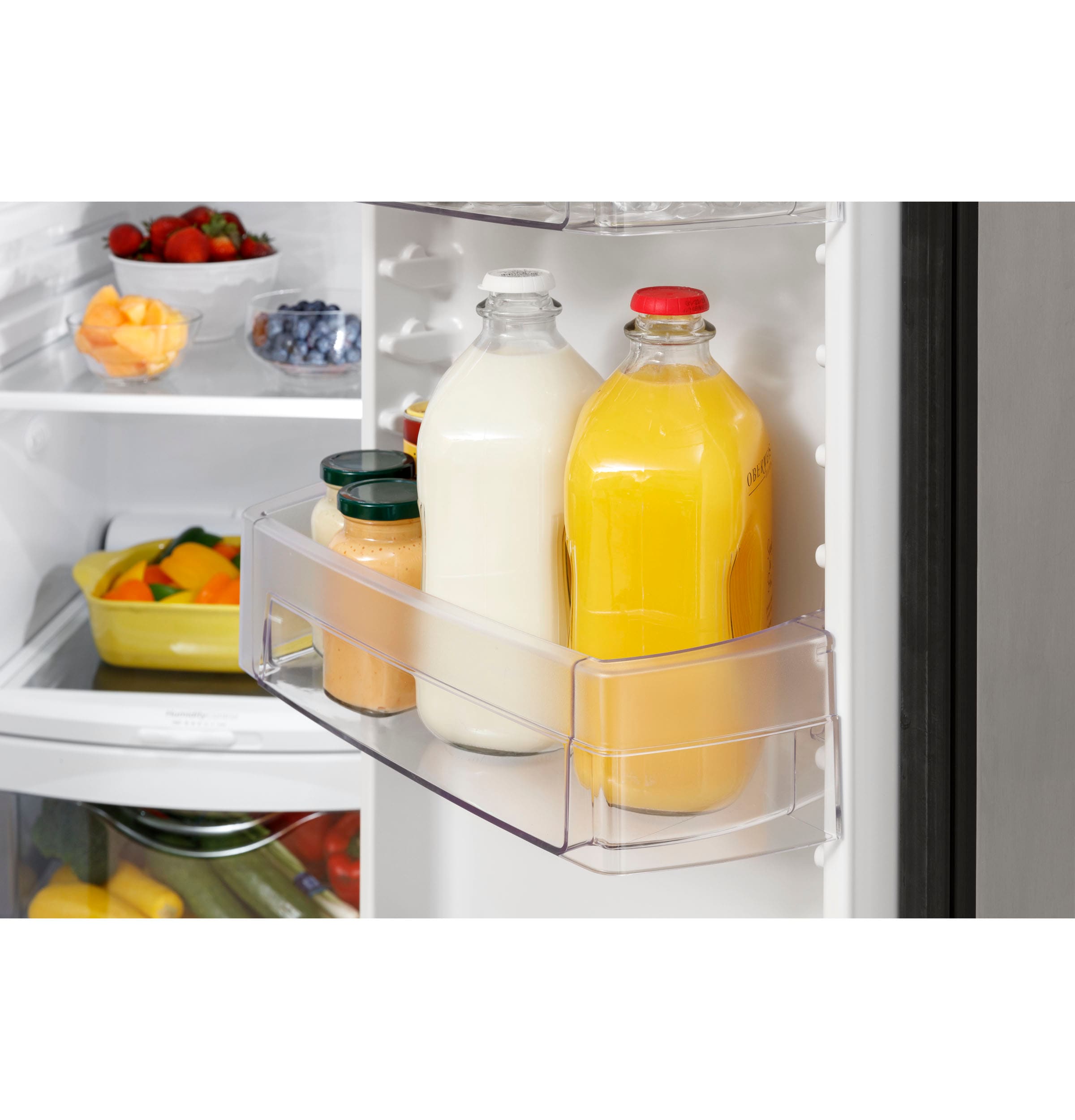 Refrigerador lado a lado de 25.3 pies cúbicos con dispensador de hielo y agua (gris pizarra)