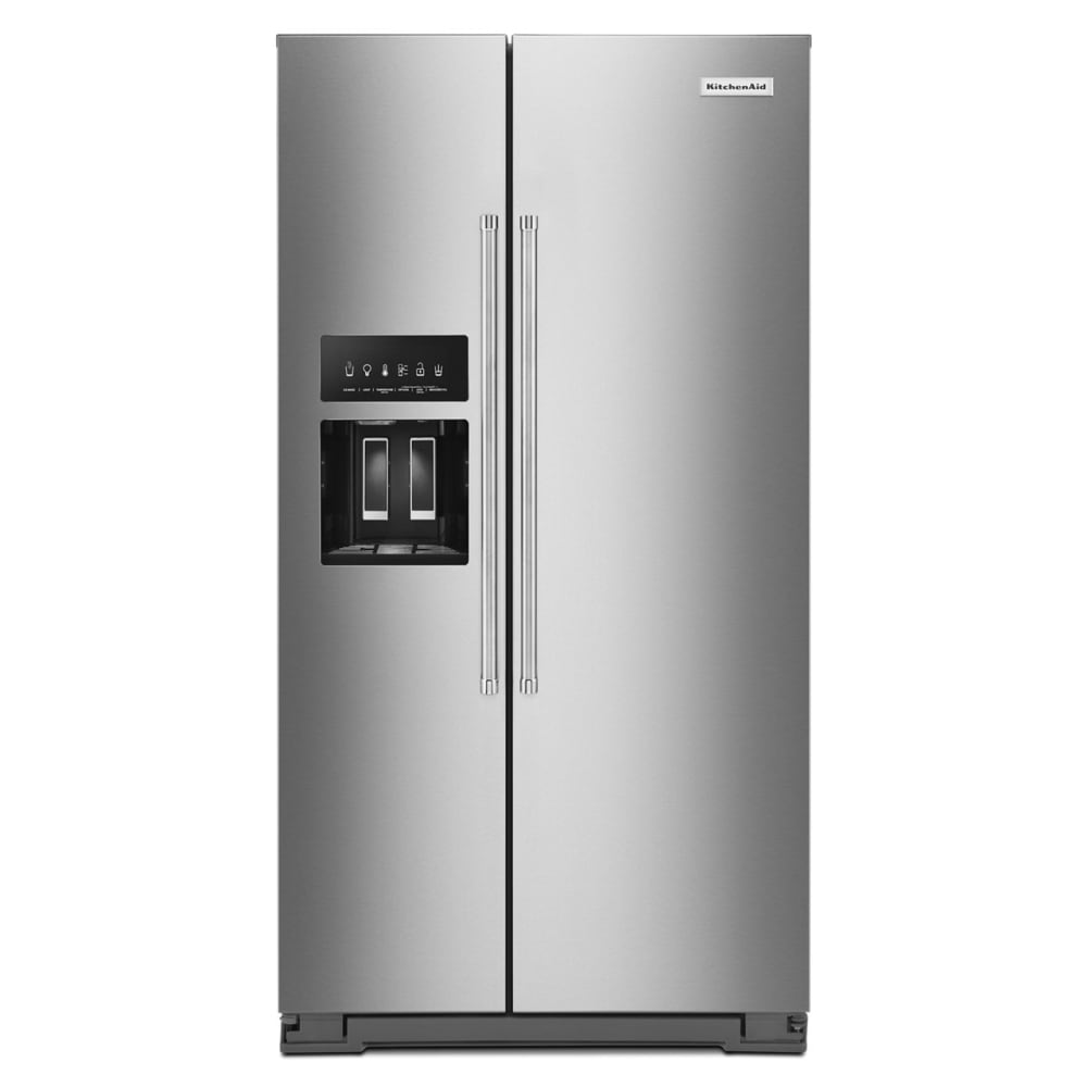 Refrigerador Side-by-Side de 24.8 pies cúbicos con fabricador de hielo, dispensador de agua y hielo (acero inoxidable con acabado PRINTSHIELD) certificado ENERGY STAR KRSF705HPS