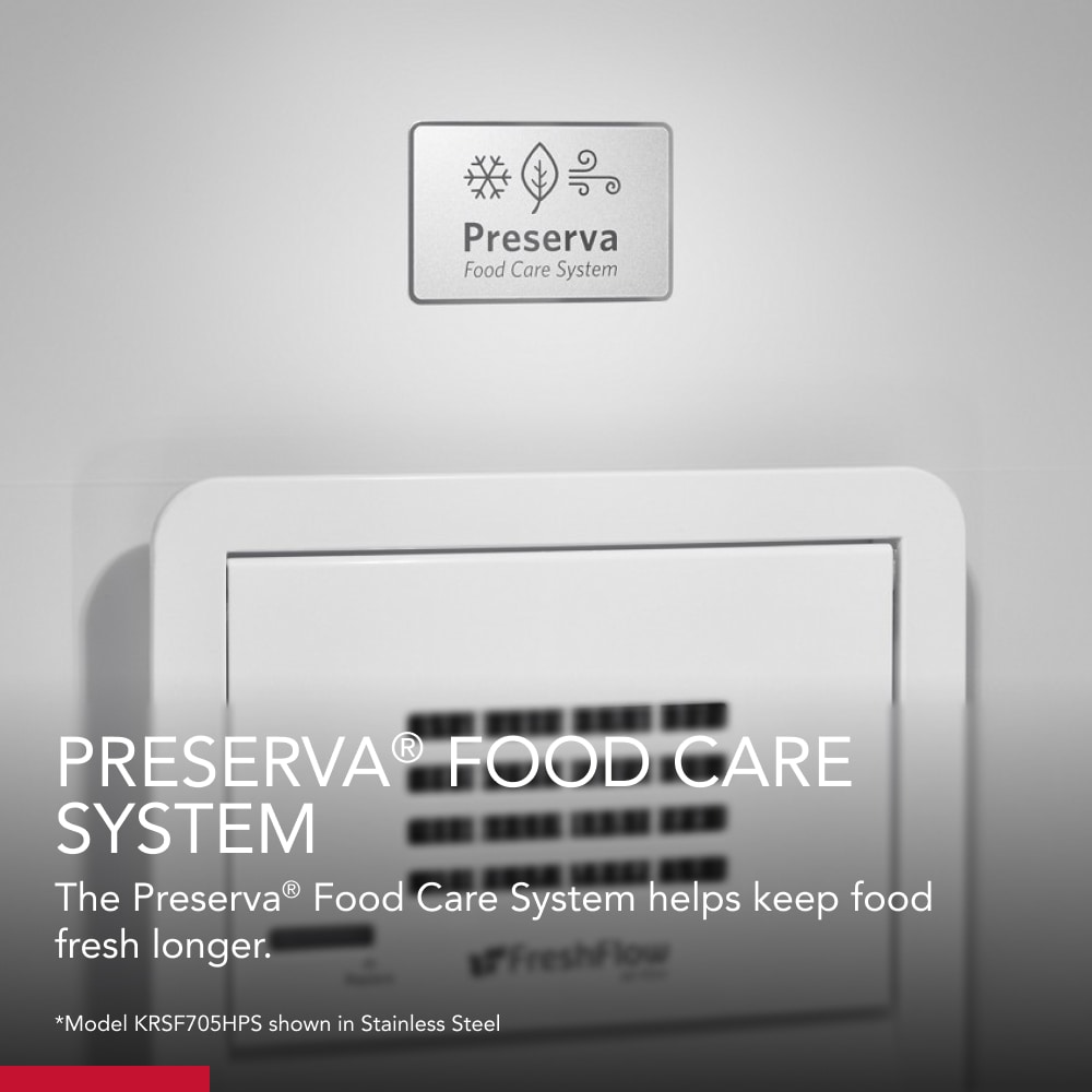 Refrigerador de lado a lado de 24.8 pies cúbicos de KitchenAid con fabricador de hielo, dispensador de agua y hielo (acabado en acero inoxidable negro con PRINTSHIELD) Certificado ENERGY STAR KRSF705HBS