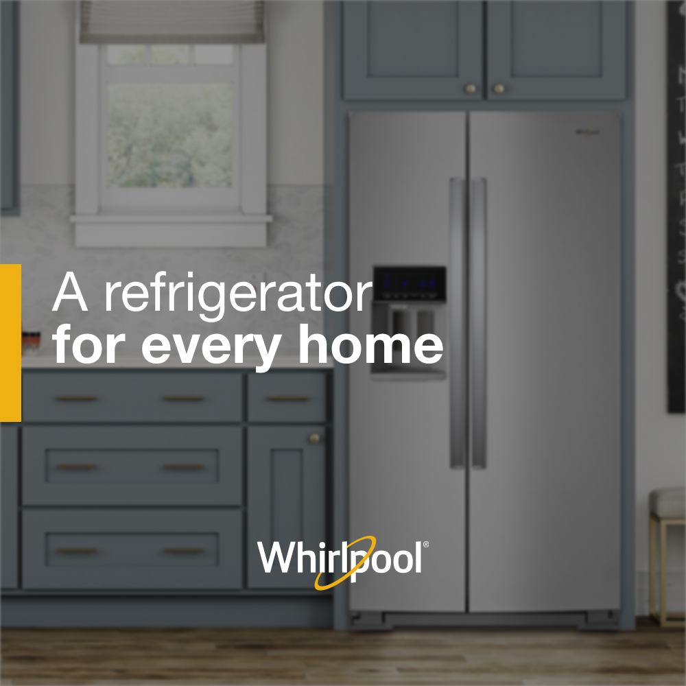 Refrigerador Whirlpool de 28.4 pies cúbicos lado a lado con fabricador de hielo, dispensador de agua y hielo (Acero inoxidable resistente a huellas dactilares) WRS588FIHZ