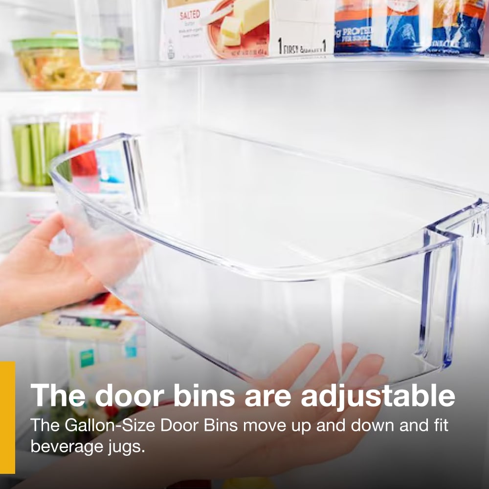Refrigerador Whirlpool de 28.4 pies cúbicos lado a lado con fabricador de hielo, dispensador de agua y hielo (Acero inoxidable resistente a huellas dactilares) WRS588FIHZ