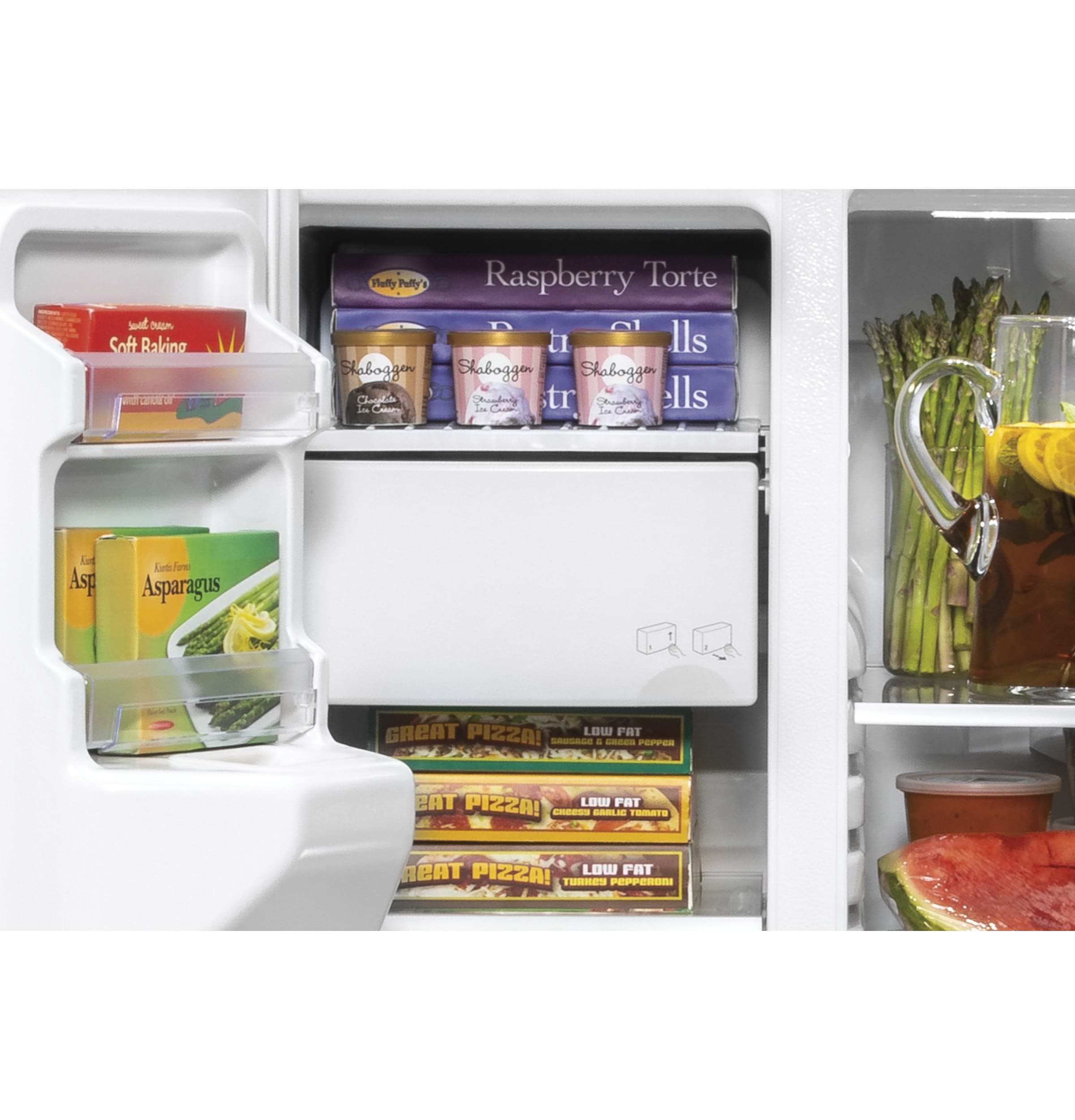 Refrigerador de lado a lado empotrado de 21.8 pies cúbicos con dispensador de hielo y agua (pizarra)