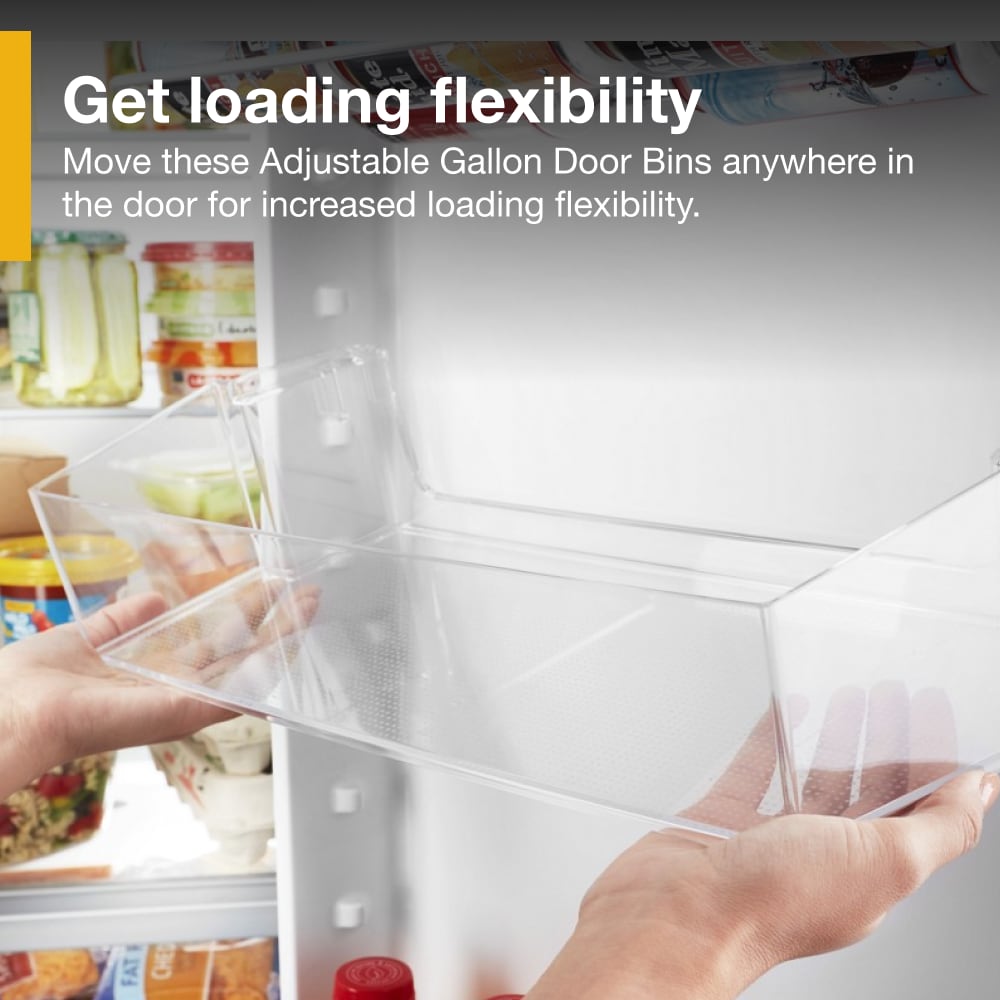 Refrigerador de 24.5 pies cúbicos Side-by-Side de Whirlpool con fabricador de hielo, dispensador de agua y hielo (Acero inoxidable resistente a huellas dactilares) WRS325SDHZ