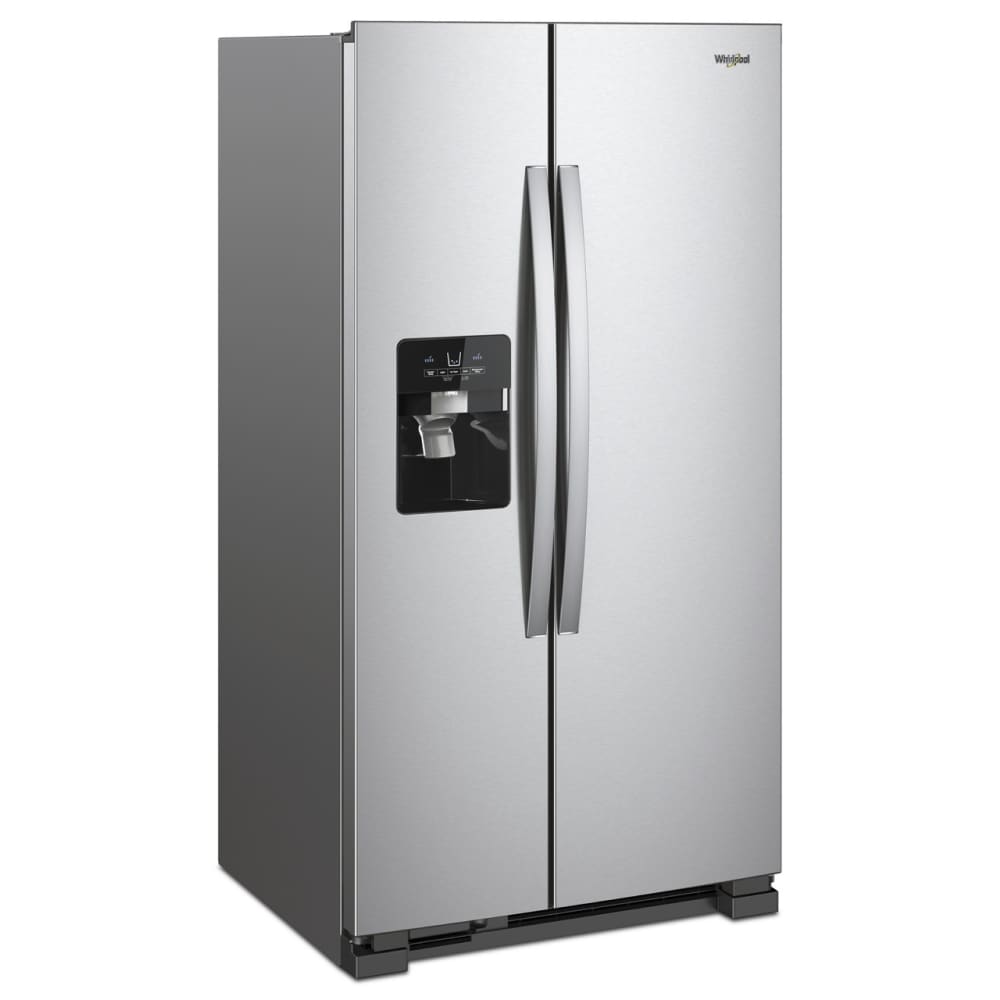 Refrigerador de 24.5 pies cúbicos Side-by-Side de Whirlpool con fabricador de hielo, dispensador de agua y hielo (Acero inoxidable resistente a huellas dactilares) WRS325SDHZ