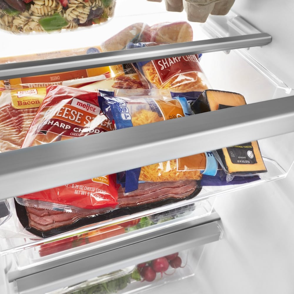 Refrigerador de 24.5 pies cúbicos con dispensador de hielo y agua, estilo lado a lado (Negro)
