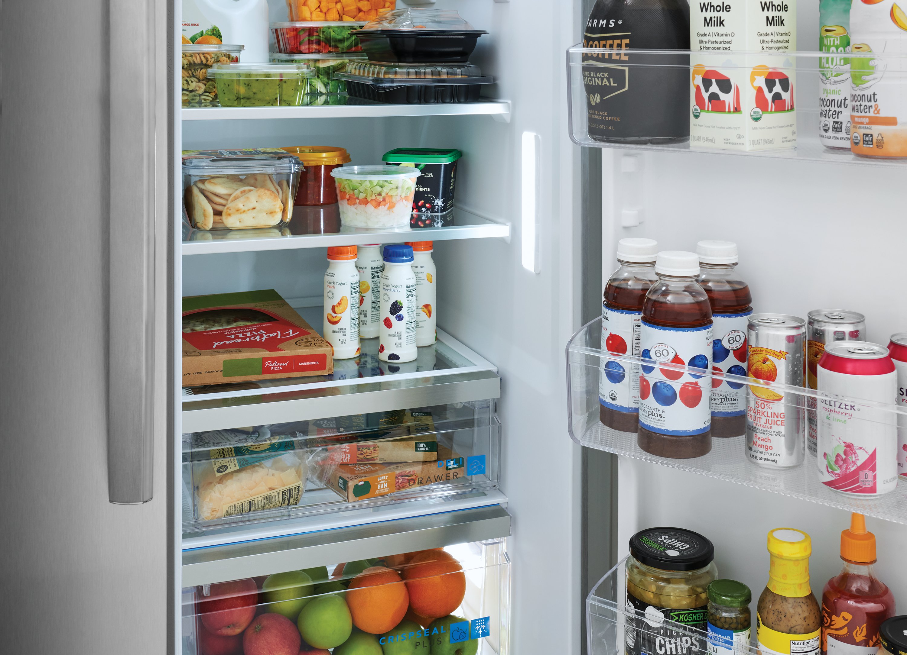 Refrigerador Frigidaire Gallery de 26 pies cúbicos con dispensador de hielo y agua en acero inoxidable a prueba de huellas dactilares (certificado por ENERGY STAR)
