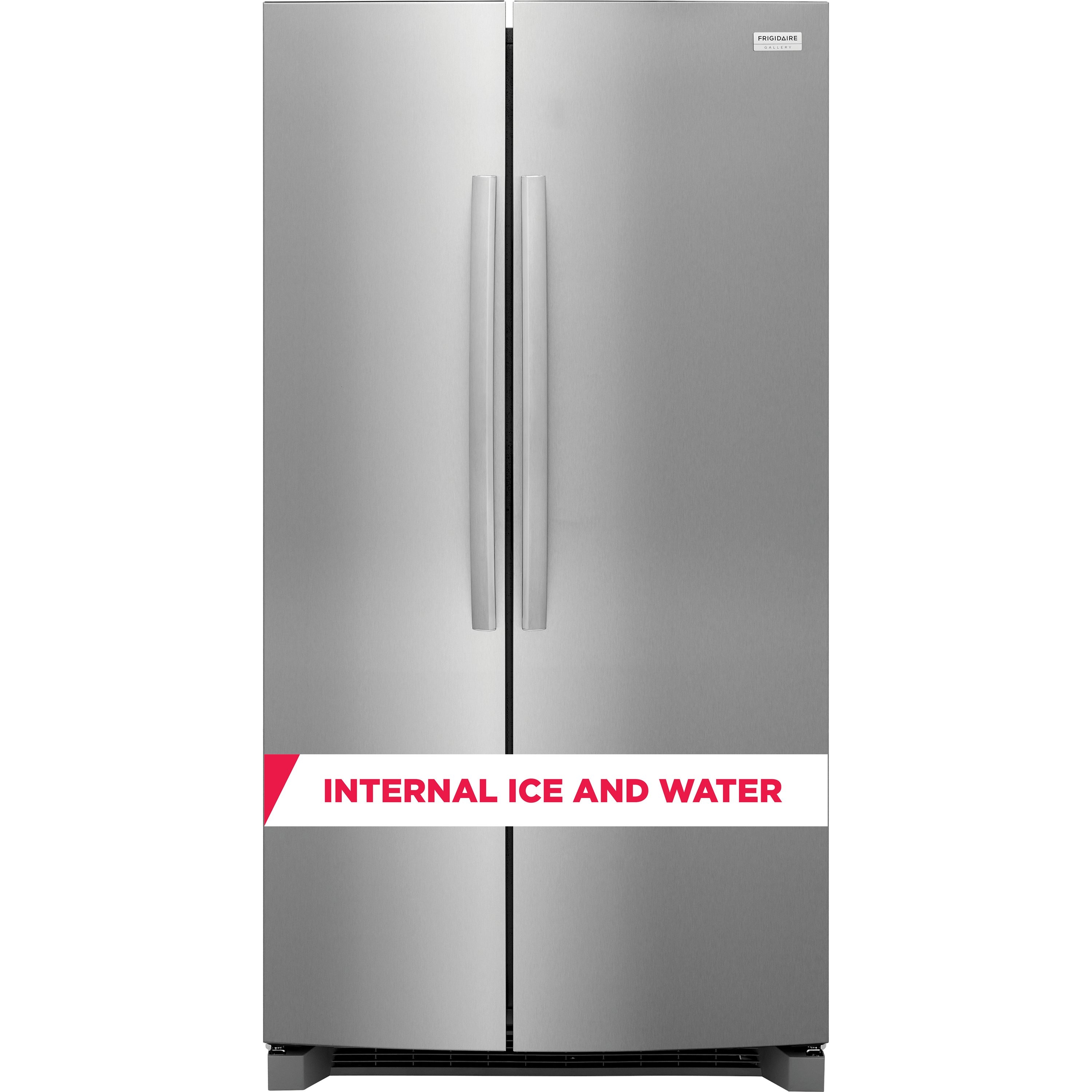 Refrigerador Frigidaire Gallery de 26 pies cúbicos con dispensador de hielo y agua en acero inoxidable a prueba de huellas dactilares (certificado por ENERGY STAR)