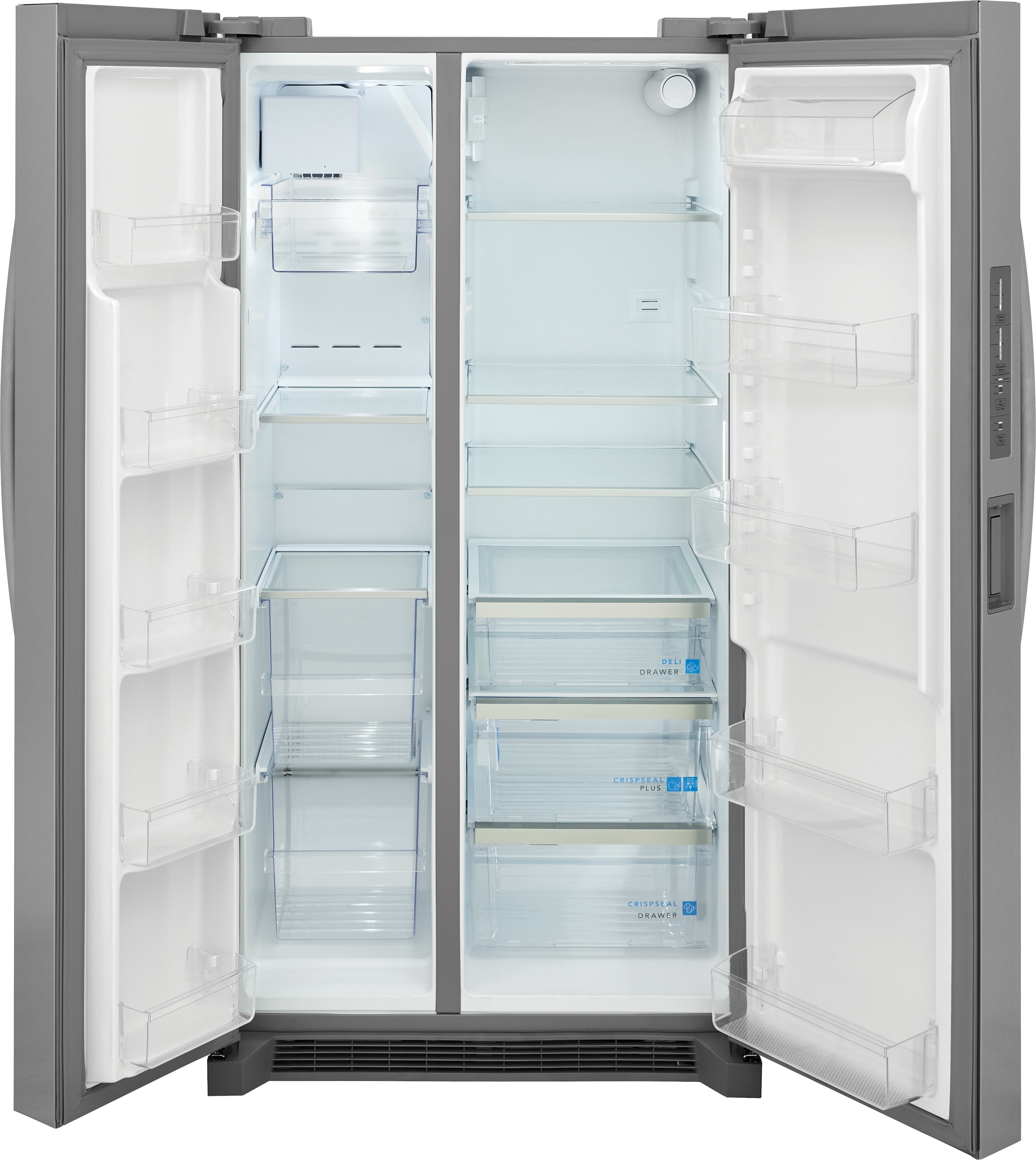 Refrigerador Frigidaire Gallery de 26 pies cúbicos con dispensador de hielo y agua en acero inoxidable a prueba de huellas dactilares (certificado por ENERGY STAR)