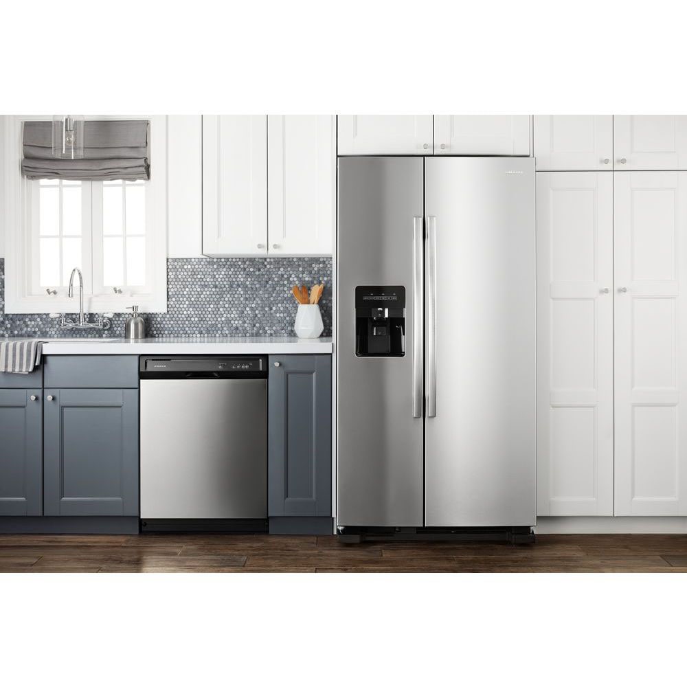 Refrigerador Side-by-Side de 21.4 pies cúbicos con dispensador de hielo, agua y hielo (Acero Inoxidable) ASI2175GRS de Amana