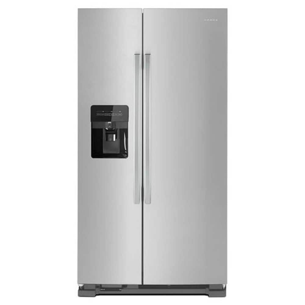 Refrigerador Side-by-Side de 21.4 pies cúbicos con dispensador de hielo, agua y hielo (Acero Inoxidable) ASI2175GRS de Amana
