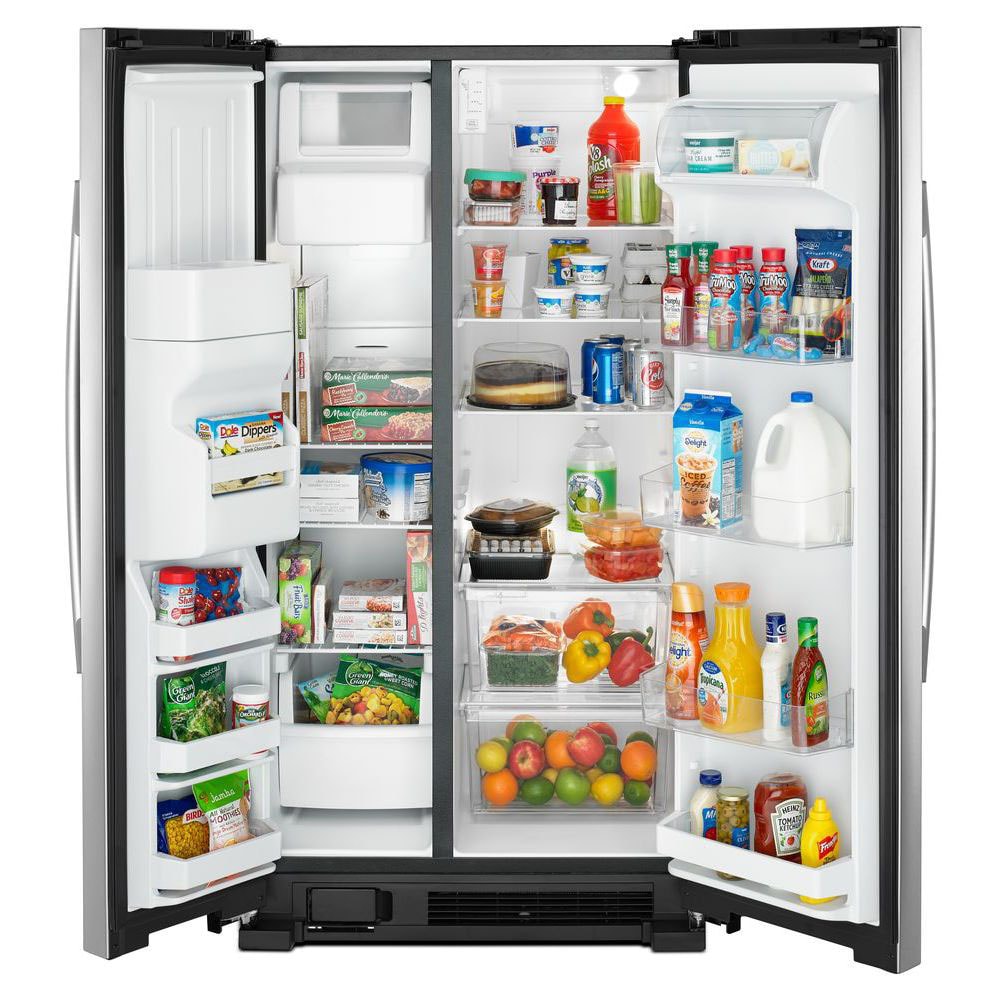 Refrigerador Side-by-Side de 21.4 pies cúbicos con dispensador de hielo, agua y hielo (Acero Inoxidable) ASI2175GRS de Amana