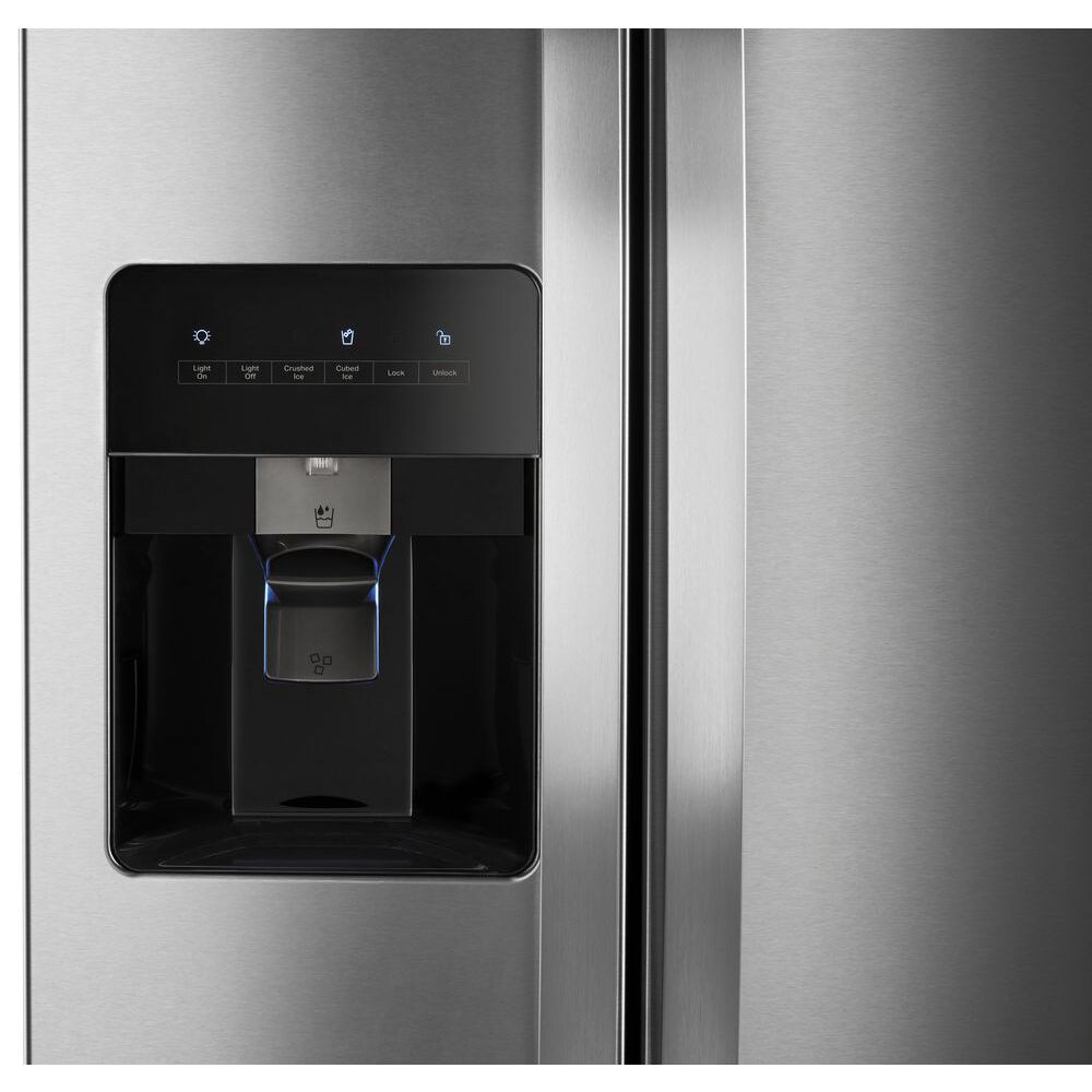 Refrigerador Side-by-Side de 21.4 pies cúbicos con Fabricador de Hielo, Dispensador de Agua y Hielo (Acero Inoxidable)