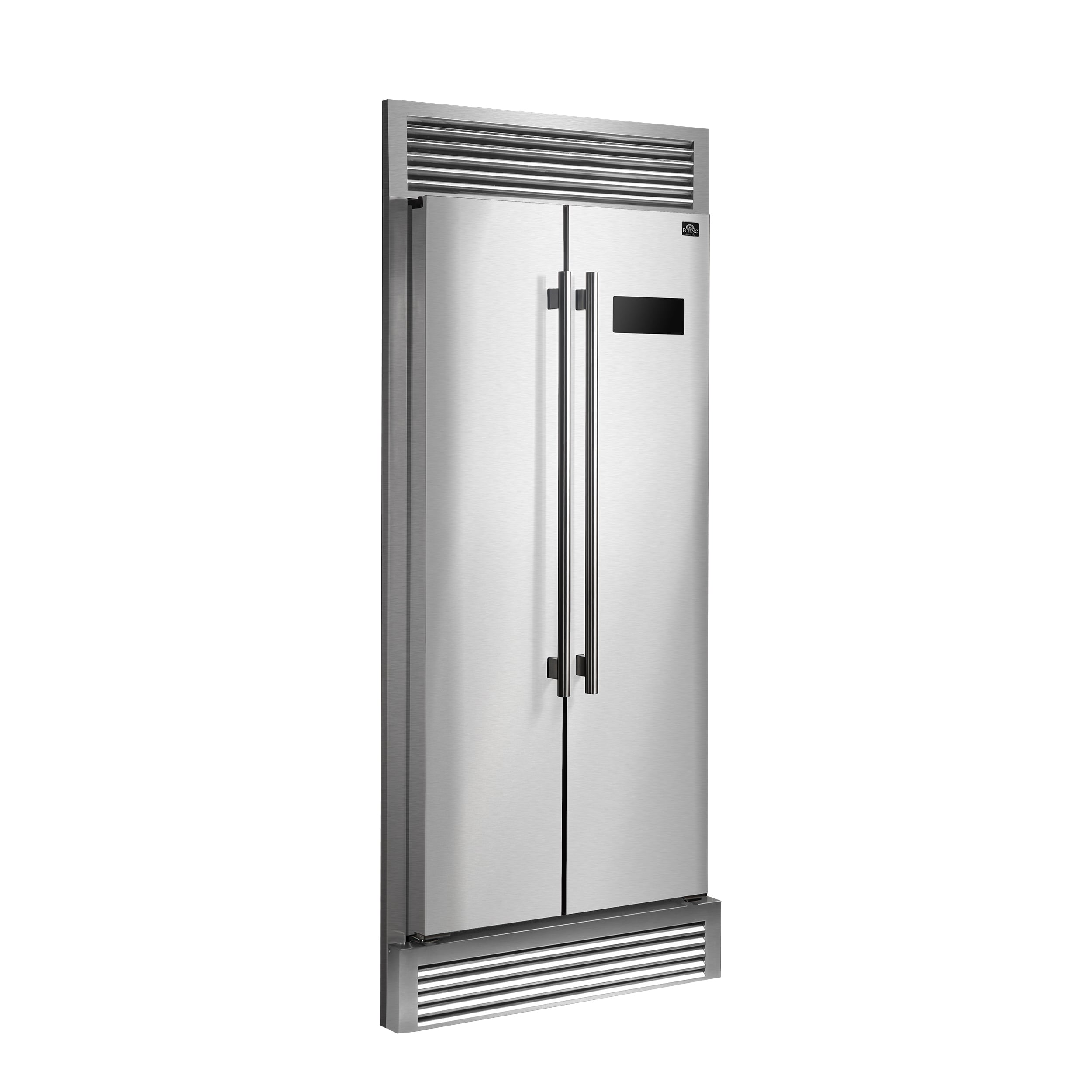 
Refrigerador de lado a lado de 15.6 pies cúbicos de profundidad de mostrador (acero inoxidable) Salerno de FORNO