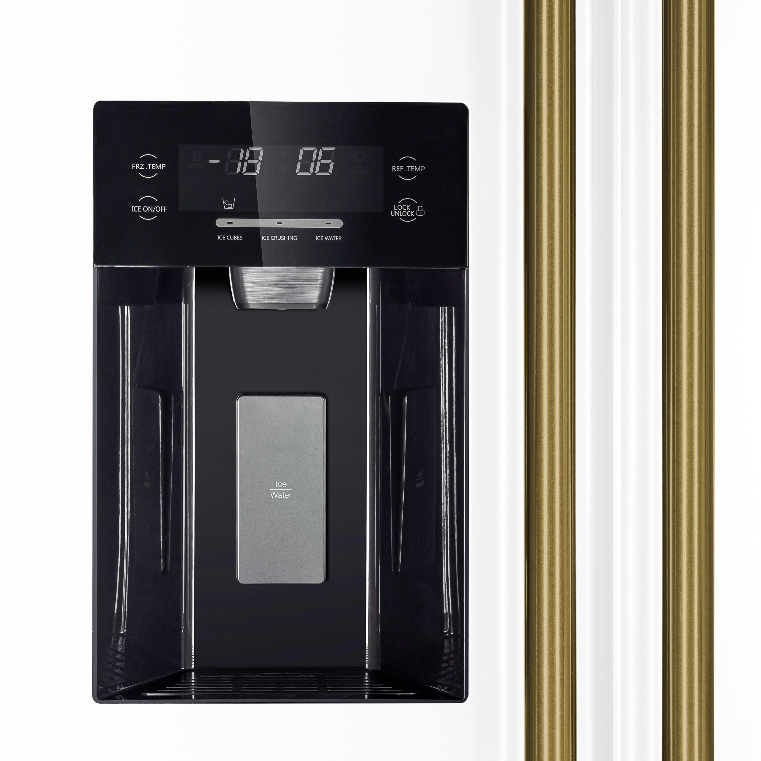 Refrigerador de lado a lado con dispensador de hielo y agua, de 20 pies cúbicos de capacidad, de profundidad nivelada, en color blanco, certificado ENERGY STAR FFRBI1844-36WHT de FORNO Salerno.