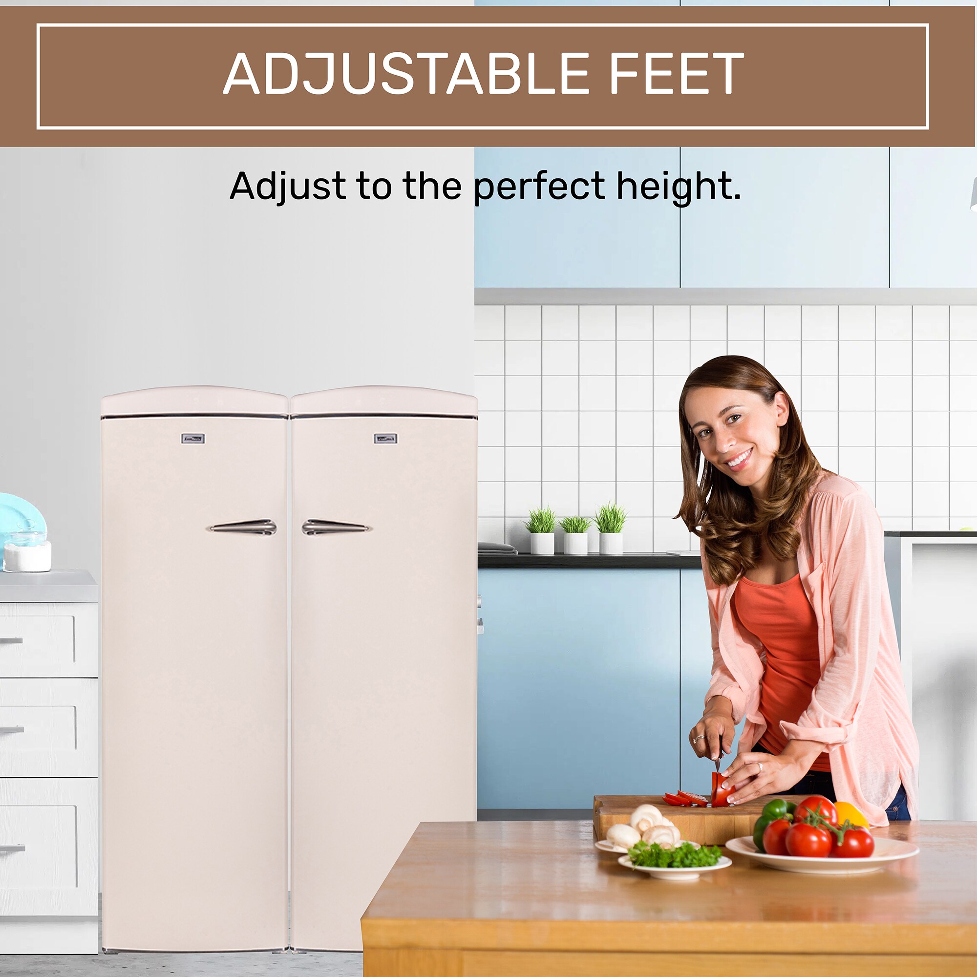 Refrigerador de lado a lado de profundidad de mostrador de 19.42 pies cúbicos (Crema) FF 830 C + RR 1100 C