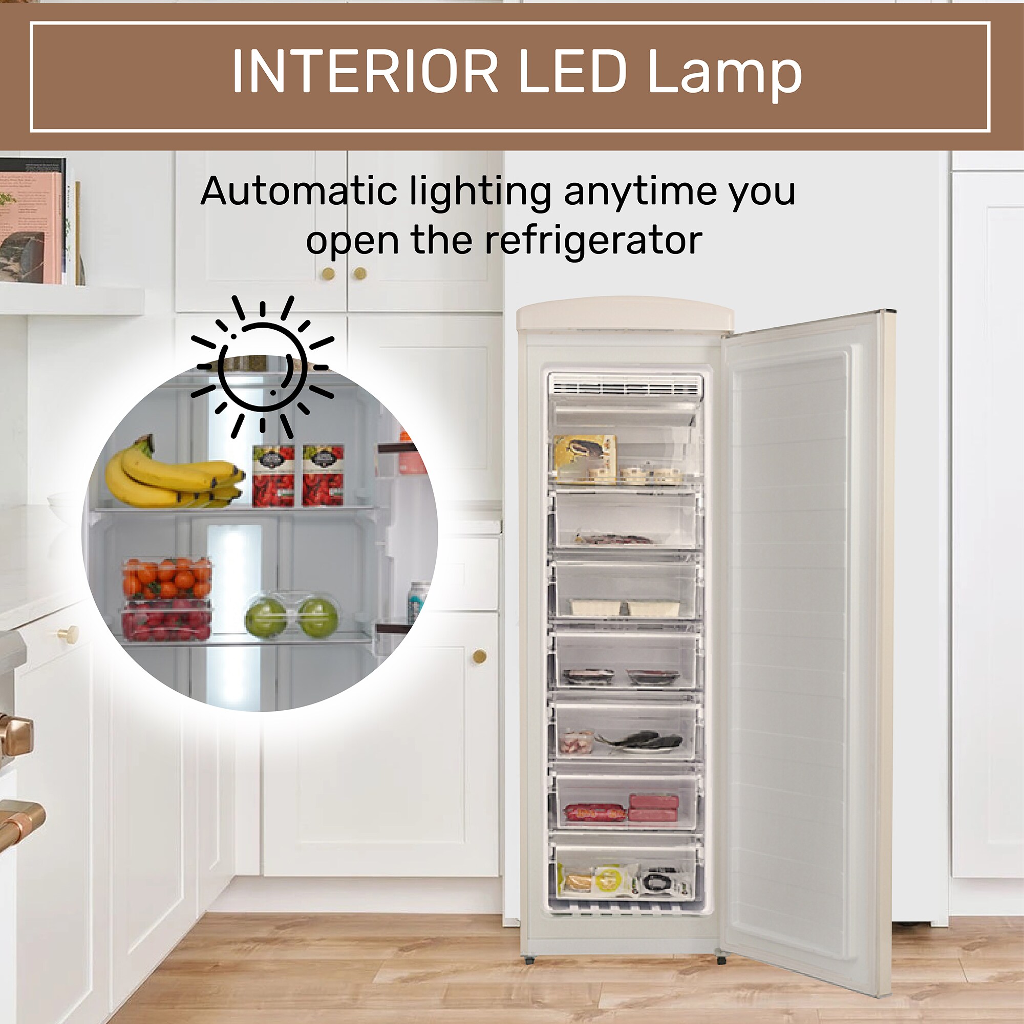 Refrigerador de lado a lado de profundidad de mostrador de 19.42 pies cúbicos (Crema) FF 830 C + RR 1100 C