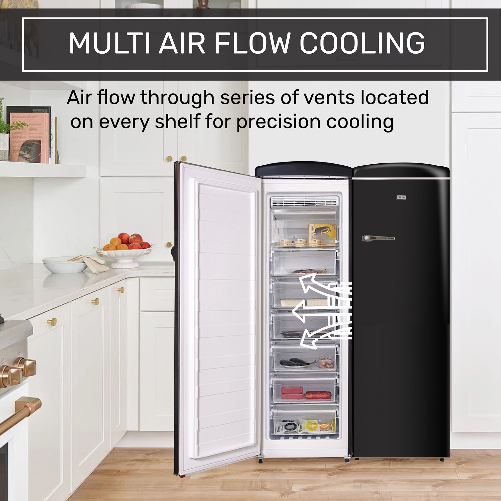 Refrigerador Side-by-Side de profundidad de mostrador de 19.42 pies cúbicos (Negro) FF 830 B + RR 1100 B