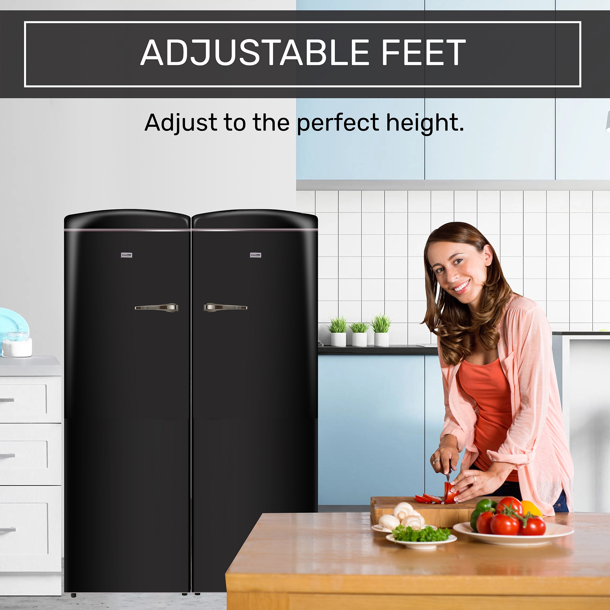 Refrigerador Side-by-Side de profundidad de mostrador de 19.42 pies cúbicos (Negro) FF 830 B + RR 1100 B