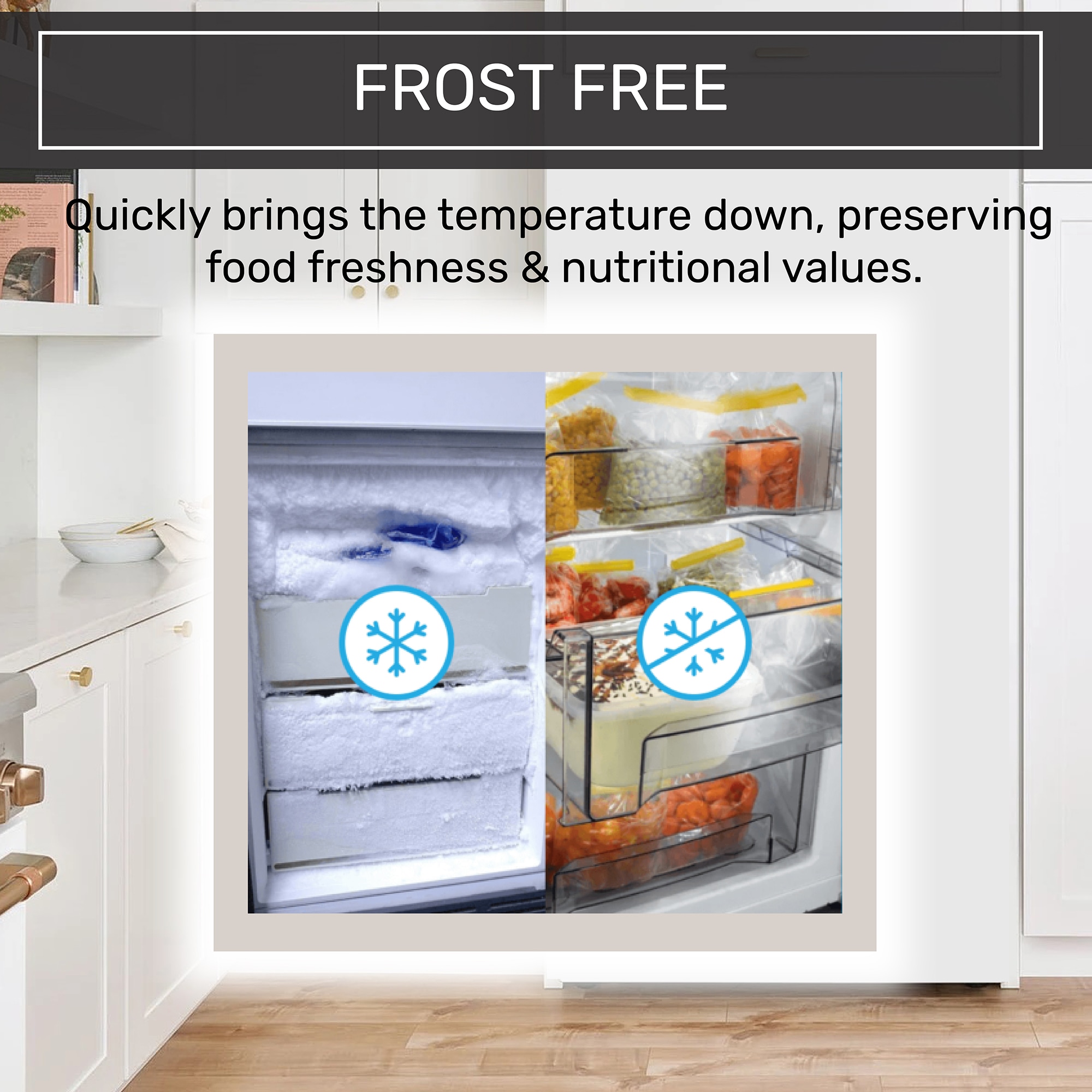 Refrigerador Side-by-Side de profundidad de mostrador de 19.42 pies cúbicos (Negro) FF 830 B + RR 1100 B
