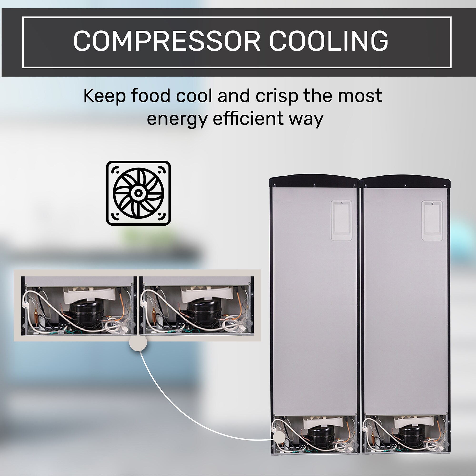 Refrigerador Side-by-Side de profundidad de mostrador de 19.42 pies cúbicos (Negro) FF 830 B + RR 1100 B