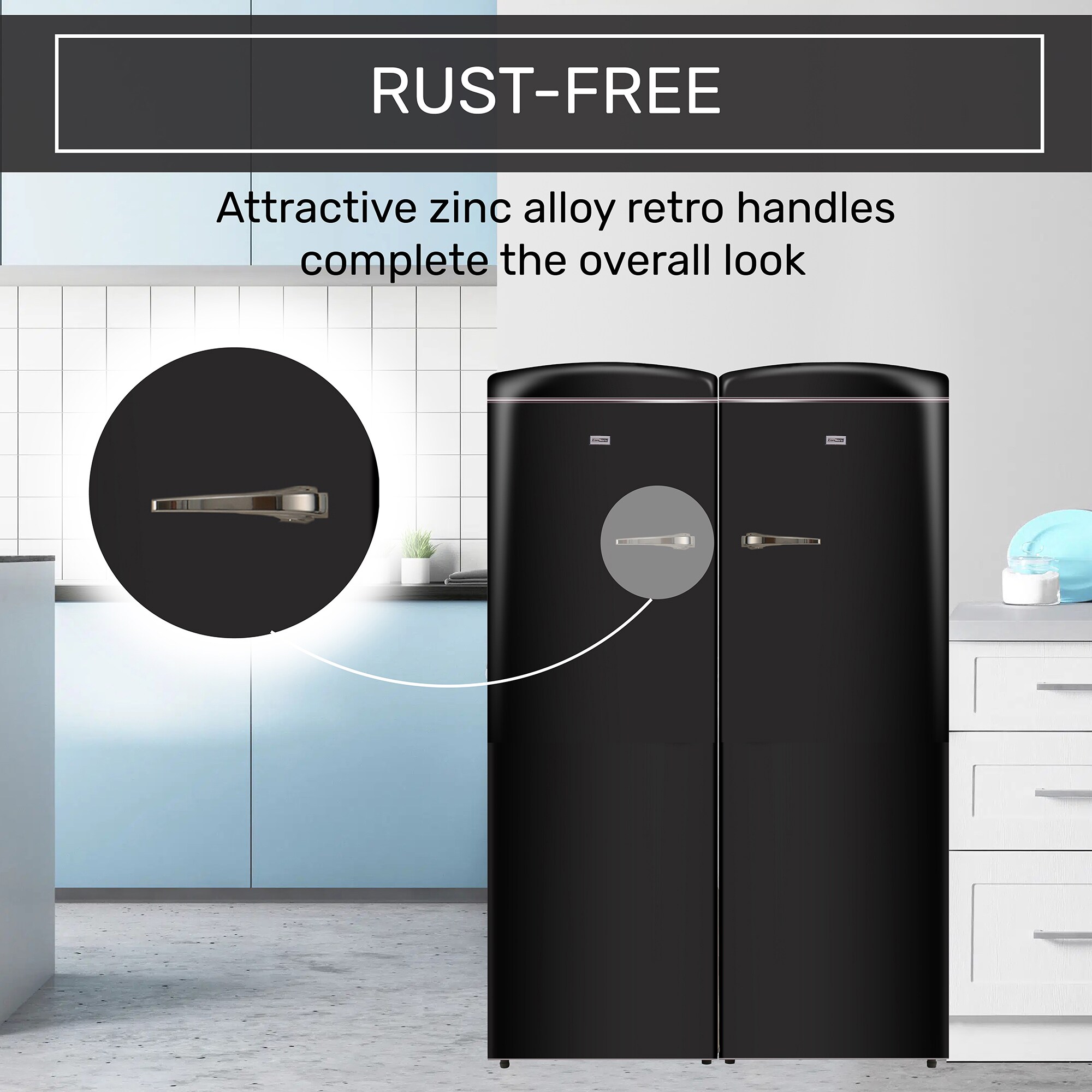 Refrigerador Side-by-Side de profundidad de mostrador de 19.42 pies cúbicos (Negro) FF 830 B + RR 1100 B