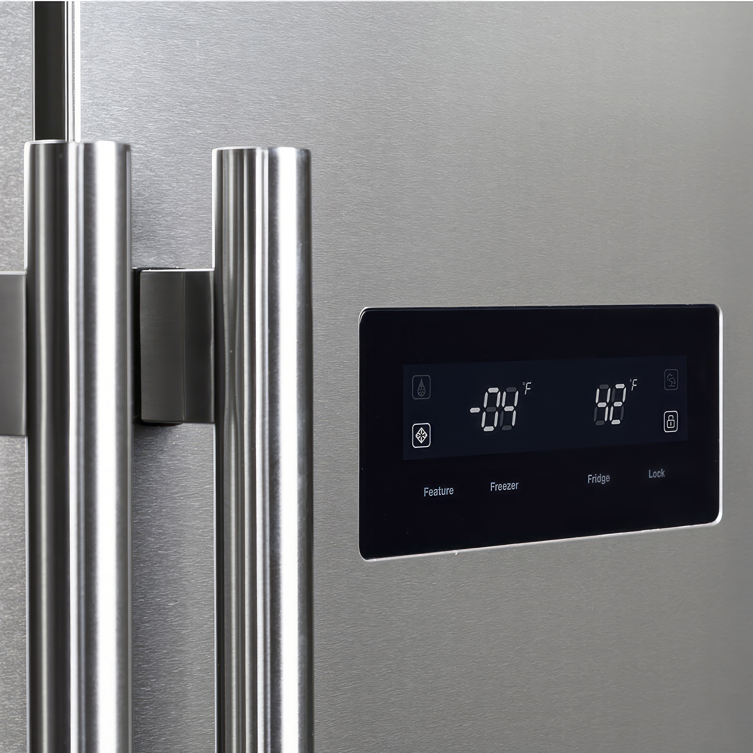 Refrigerador de 15.6 pies cúbicos empotrado de acero inoxidable FORNO Salerno, lado a lado de profundidad de mostrador (Acero inoxidable)