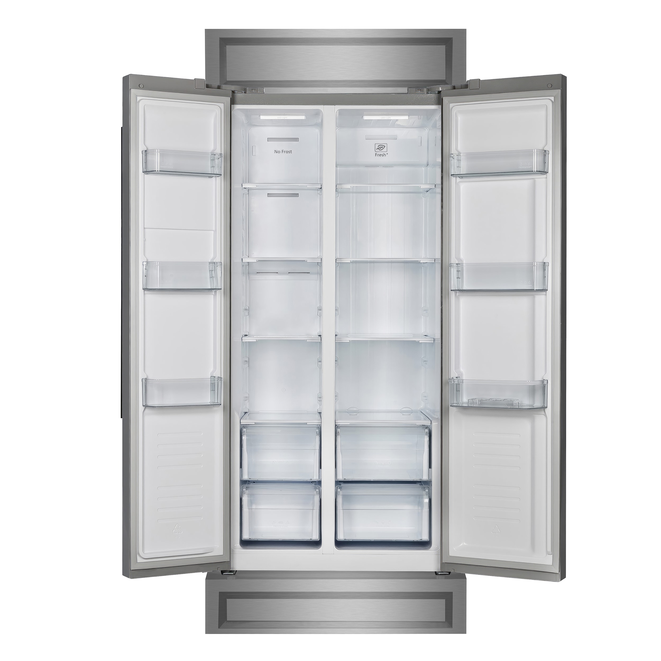 Refrigerador de 15.6 pies cúbicos empotrado de acero inoxidable FORNO Salerno, lado a lado de profundidad de mostrador (Acero inoxidable)