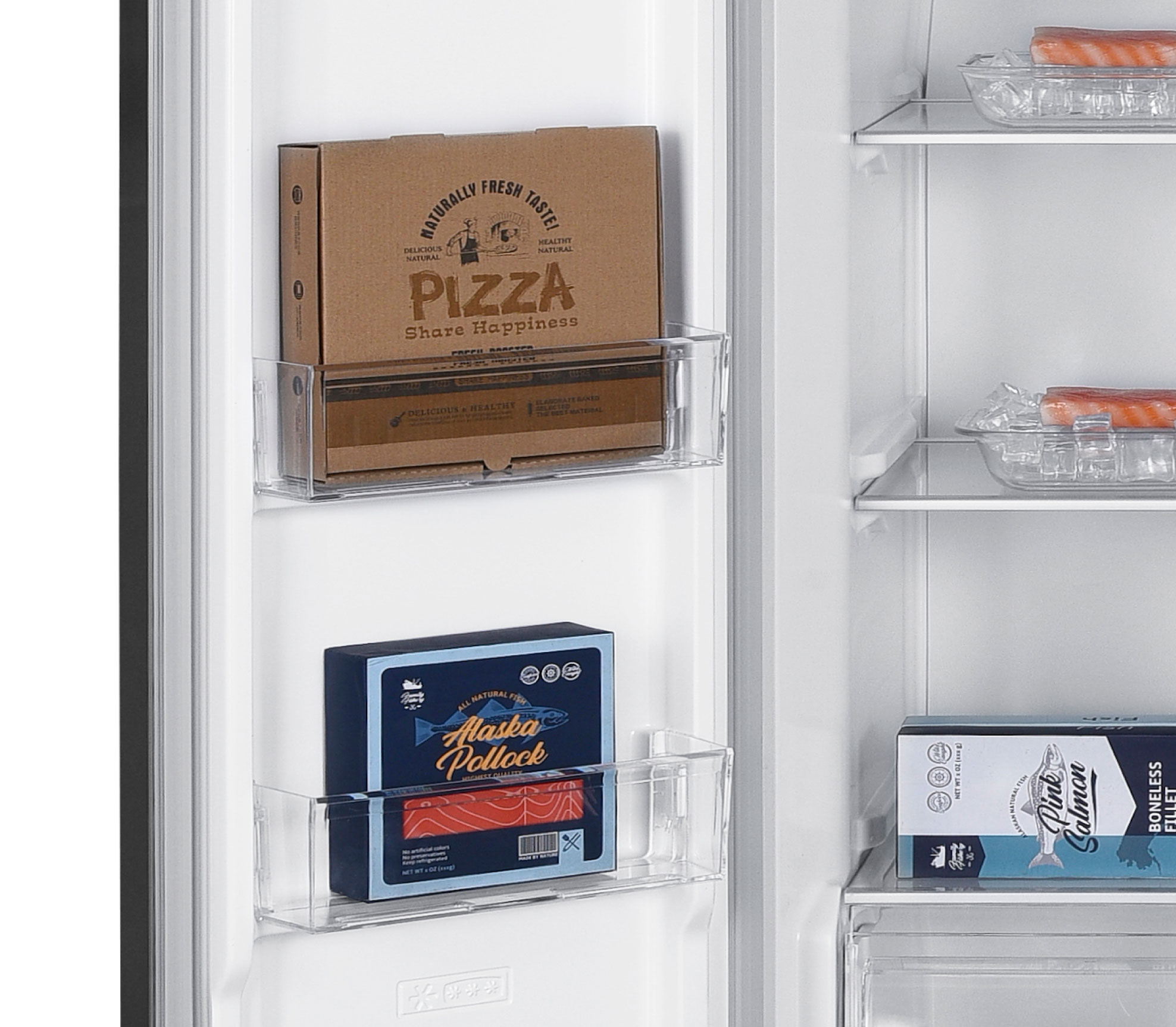Refrigerador empotrable de 18.8 pies cúbicos de acero inoxidable lado a lado de Impecca (W-RS1963STG-697)