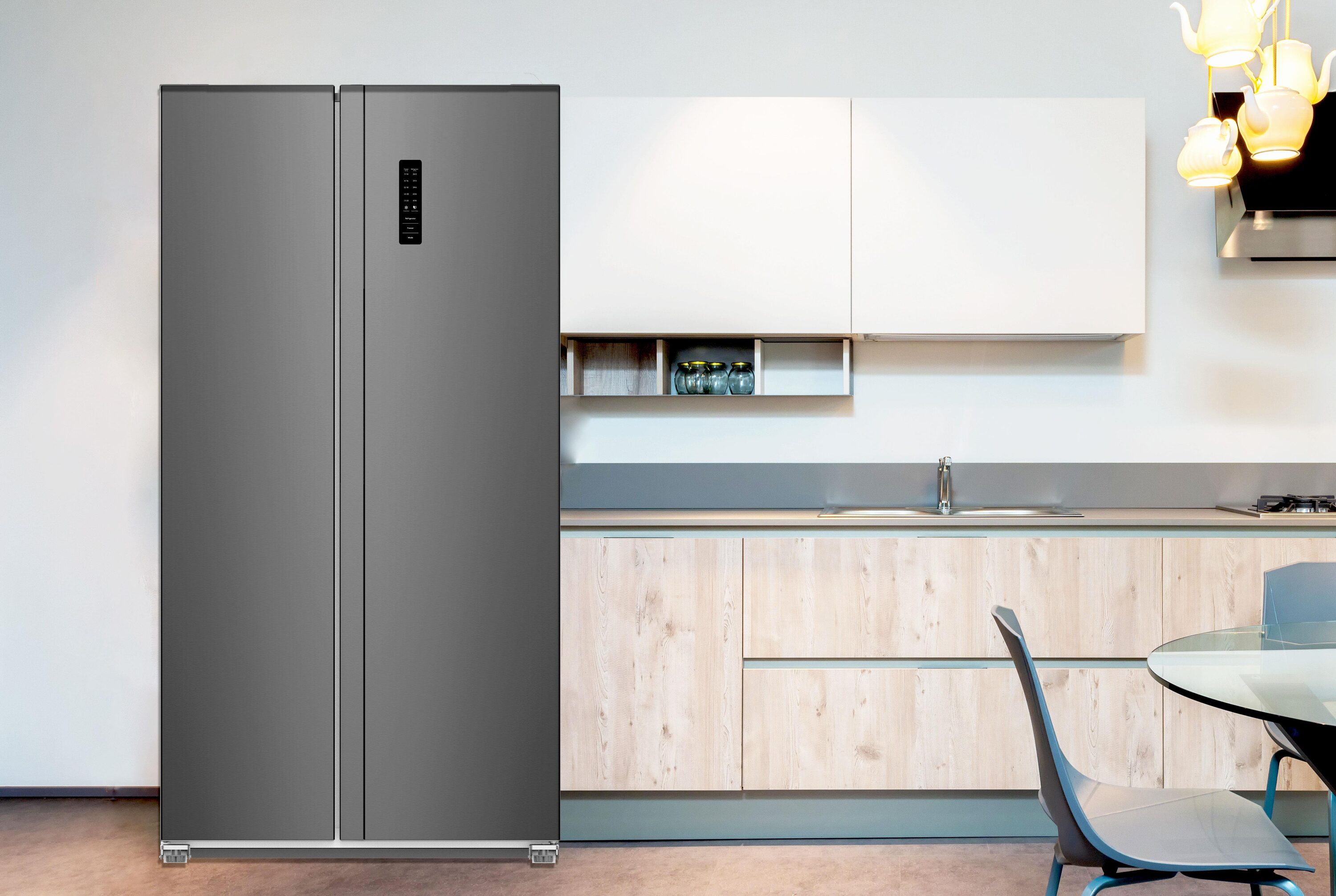 Refrigerador empotrable de 18.8 pies cúbicos de acero inoxidable lado a lado de Impecca (W-RS1963STG-697)