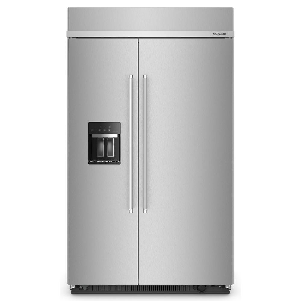 Refrigerador KitchenAid de 29.4 pies cúbicos, empotrado para counter con dispensador de hielo y agua (acero inoxidable) certificado ENERGY STAR KBSD708MSS