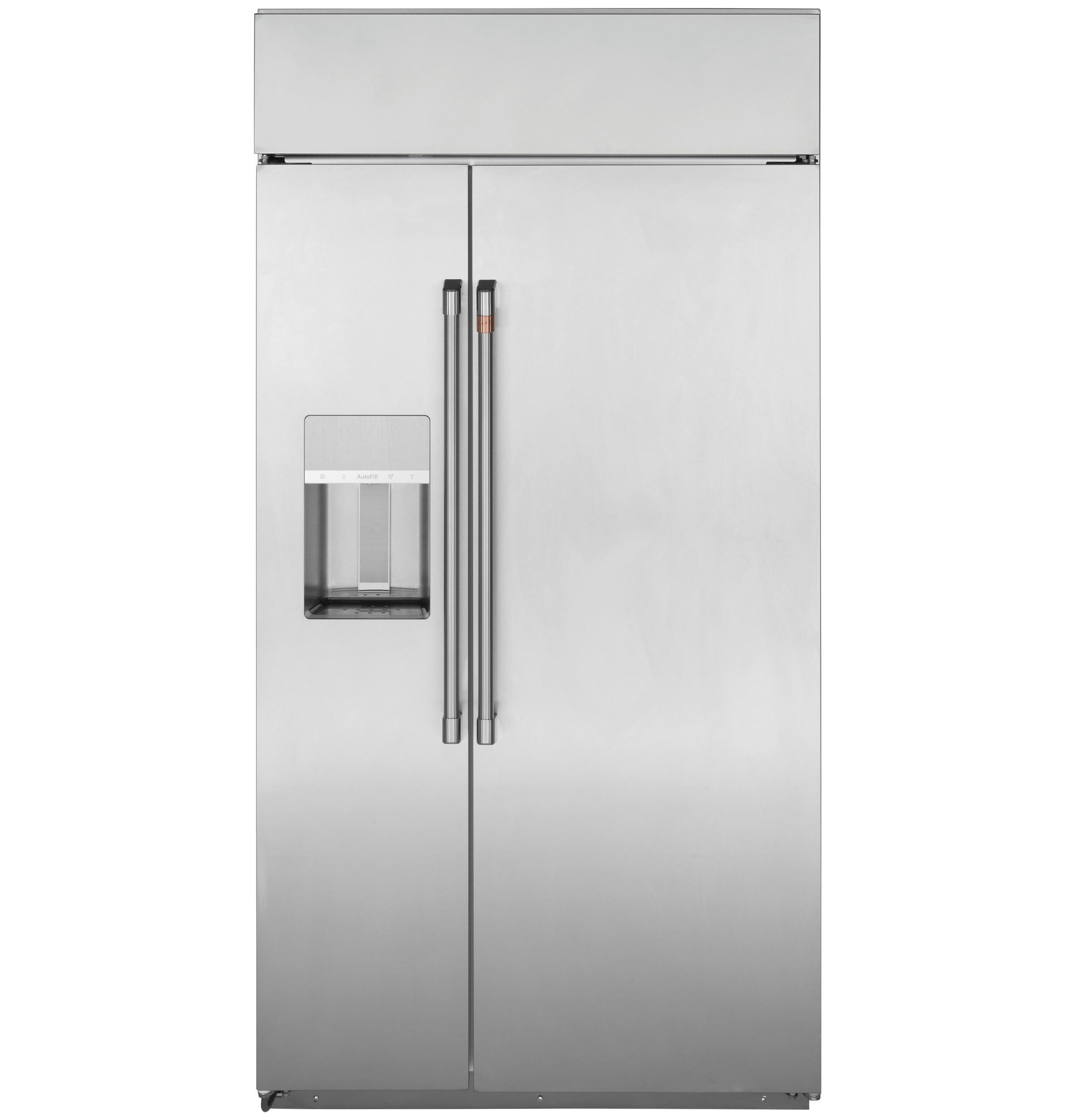 Refrigerador Side-by-Side empotrable de 24.5 pies cúbicos con profundidad de mostrador, compatible con Smart, dispensador de agua y hielo (acero inoxidable)