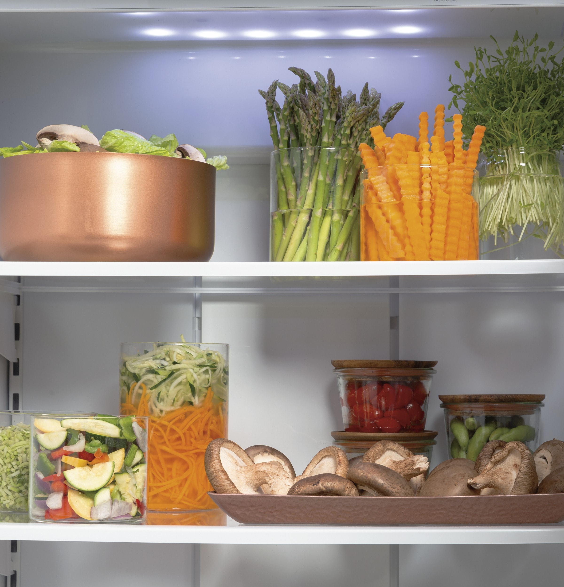 Refrigerador Side-by-Side empotrable de 24.5 pies cúbicos con profundidad de mostrador, compatible con Smart, dispensador de agua y hielo (acero inoxidable)