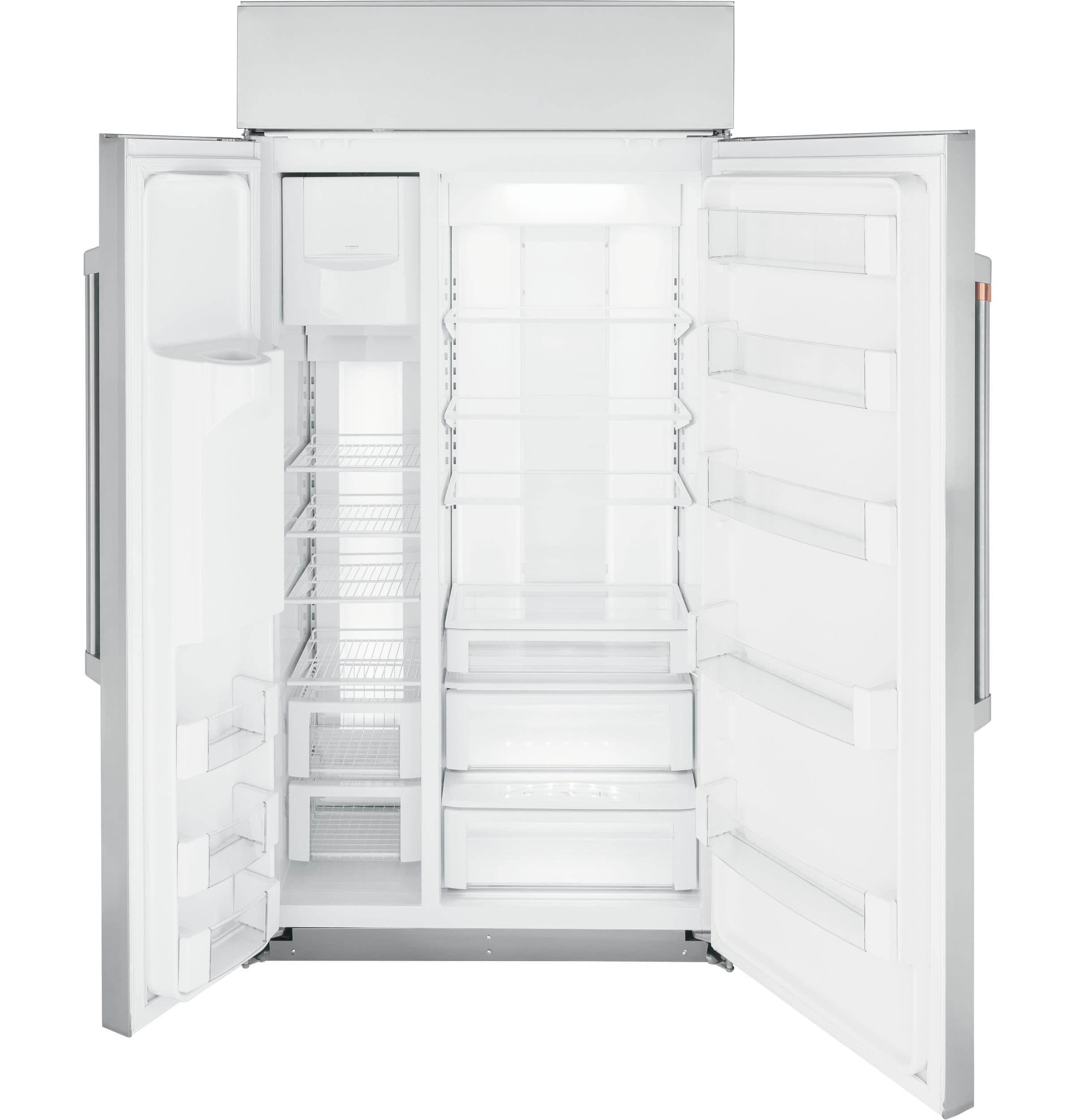 Refrigerador Side-by-Side empotrable de 24.5 pies cúbicos con profundidad de mostrador, compatible con Smart, dispensador de agua y hielo (acero inoxidable)