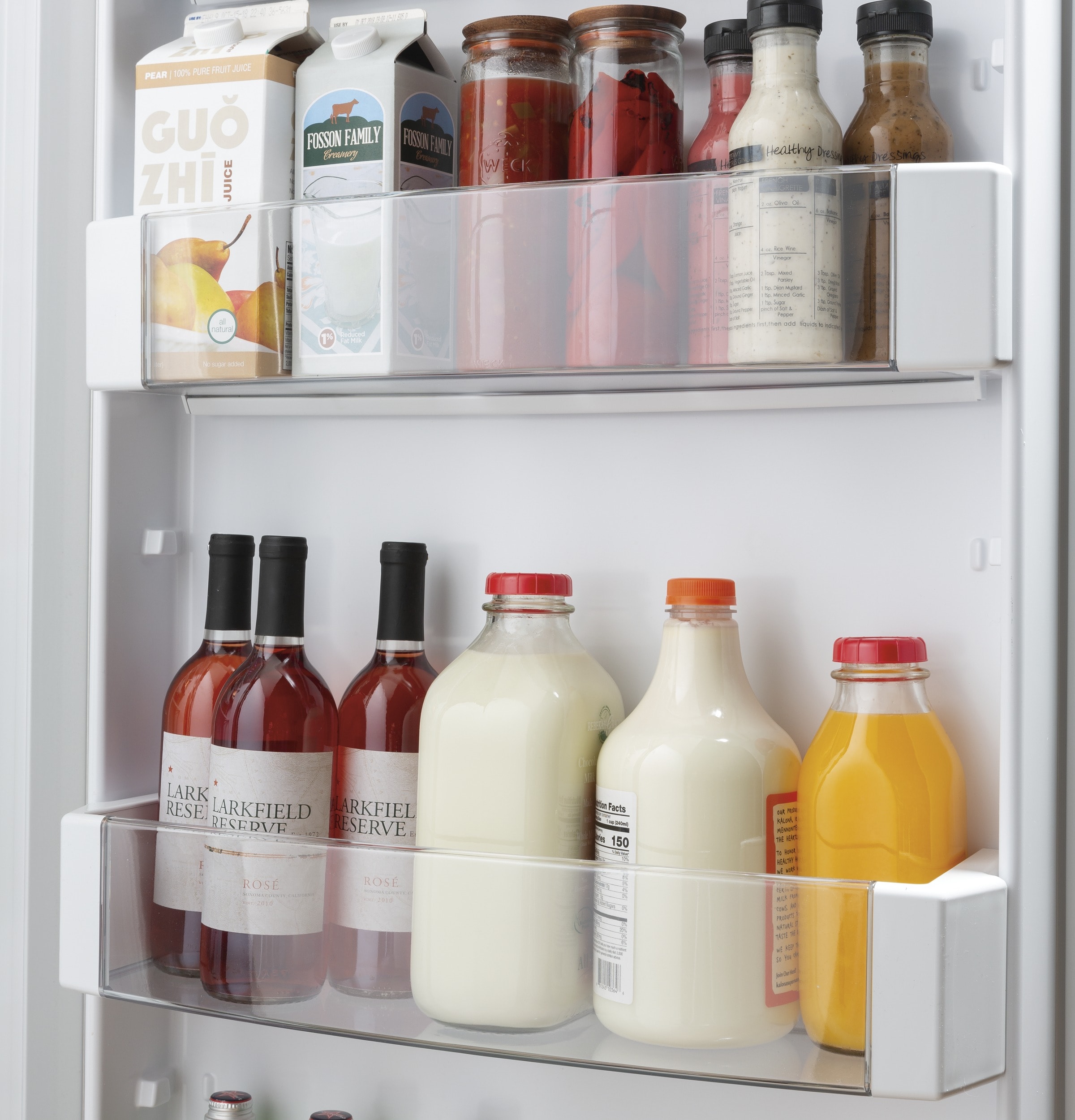 Refrigerador Side-by-Side empotrable de 24.5 pies cúbicos con profundidad de mostrador, compatible con Smart, dispensador de agua y hielo (acero inoxidable)