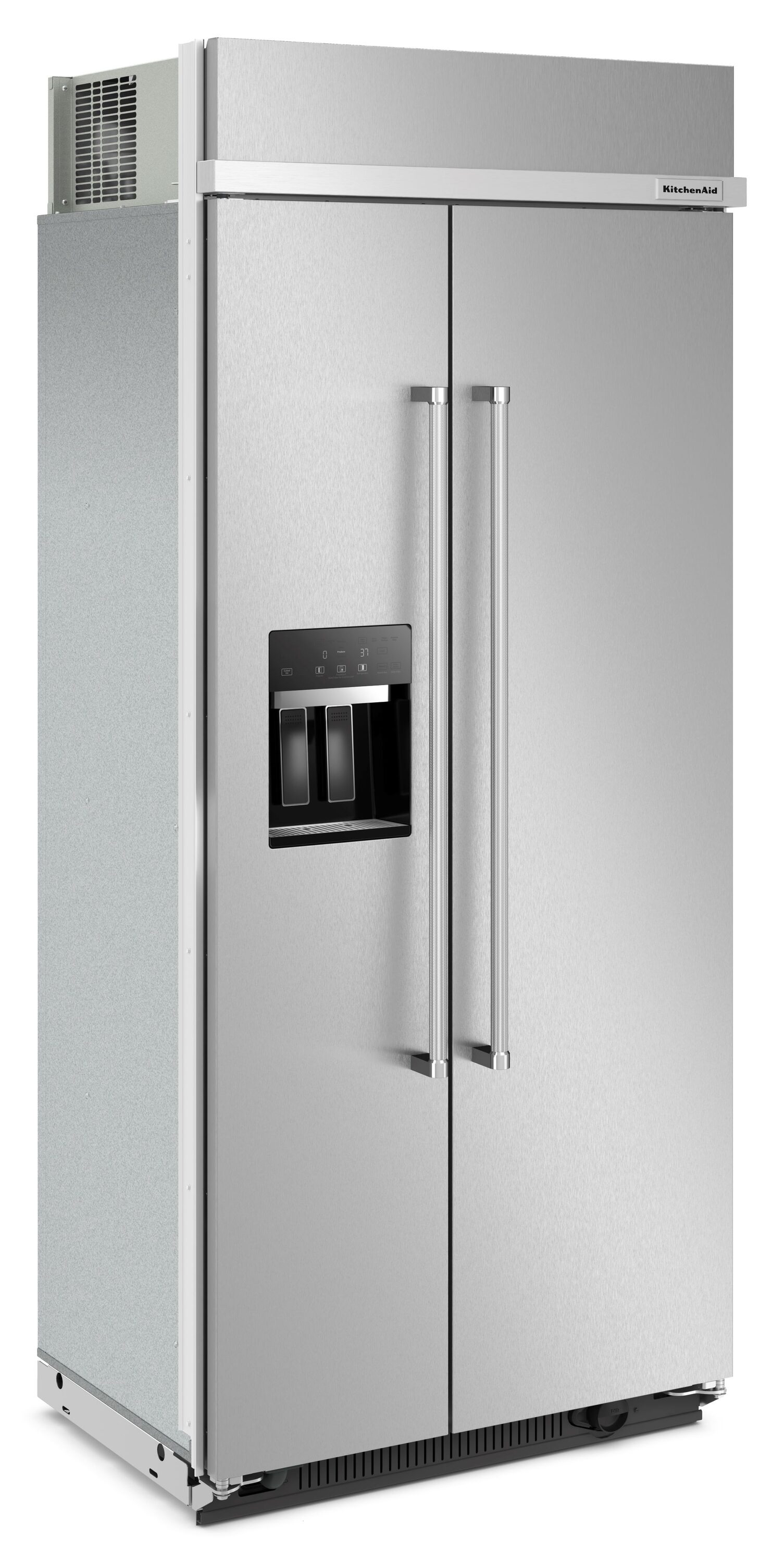 Refrigerador Empotrado de 20.8 pies cúbicos tipo Side-by-Side de KitchenAid con Dispensador de Agua y Hielo (Acero Inoxidable) KBSD706MPS